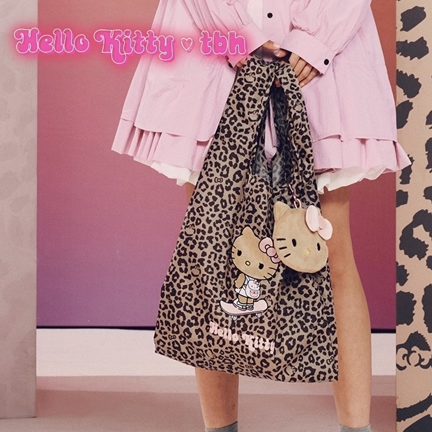 HELLO KITTY x TBH 曬黑系列 兩用 購物袋 提袋 收納 吊飾 鑰匙圈 凱蒂貓 宋雨琦代言 / 預購