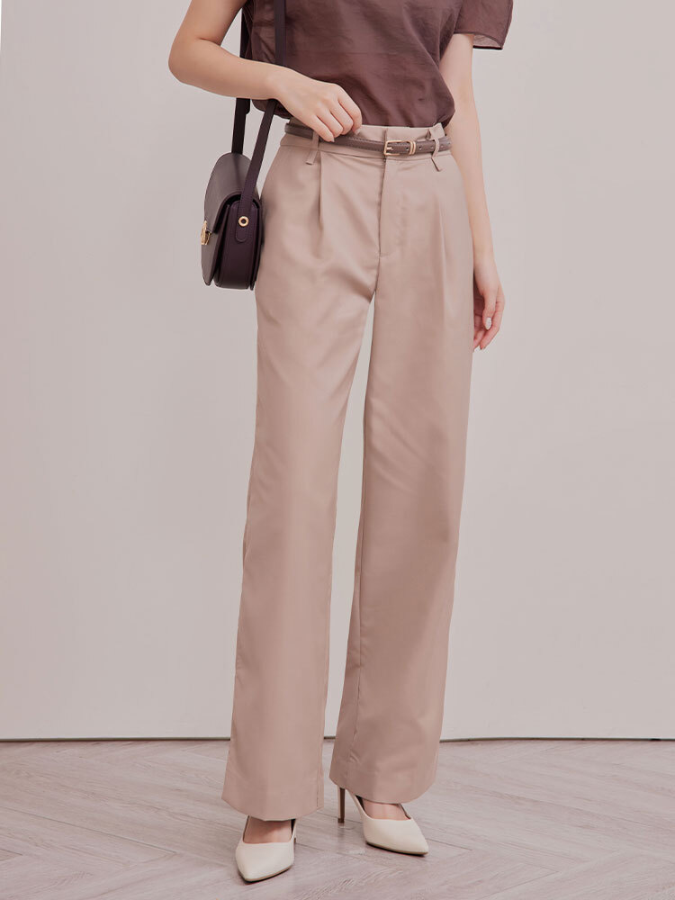 SALE500 OH!HER 腰間細節加分硬挺修身西裝褲