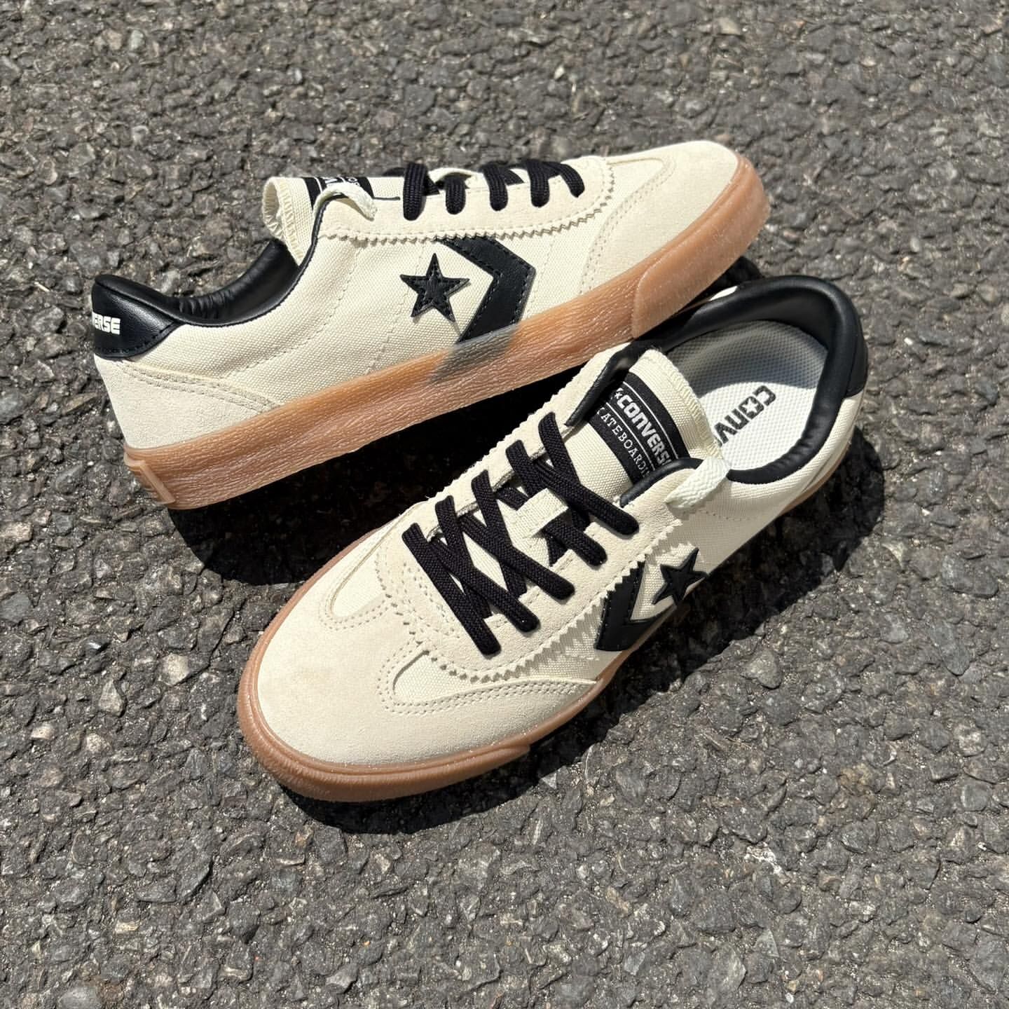 預購┃CONVERSE ROADCLASSIC SK OX 麂皮 板鞋 低筒 米黑色