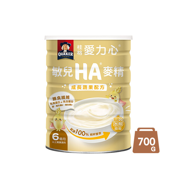 桂格愛力心 敏兒HA麥精-成長蔬果配方700g-新升級