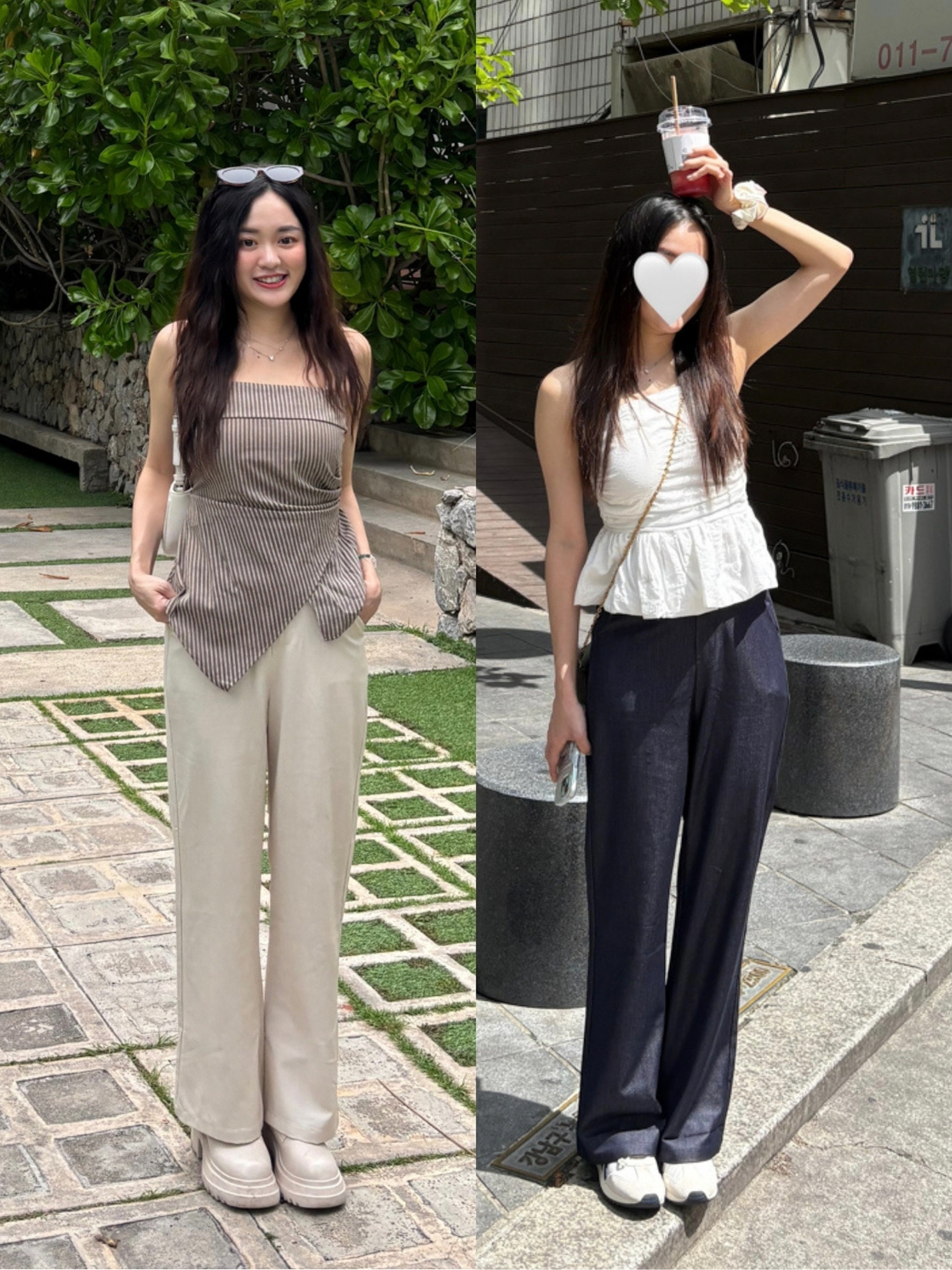 |預購|夏日高腰紋理小個子西裝寬褲(九分/長款)(XXS-L)