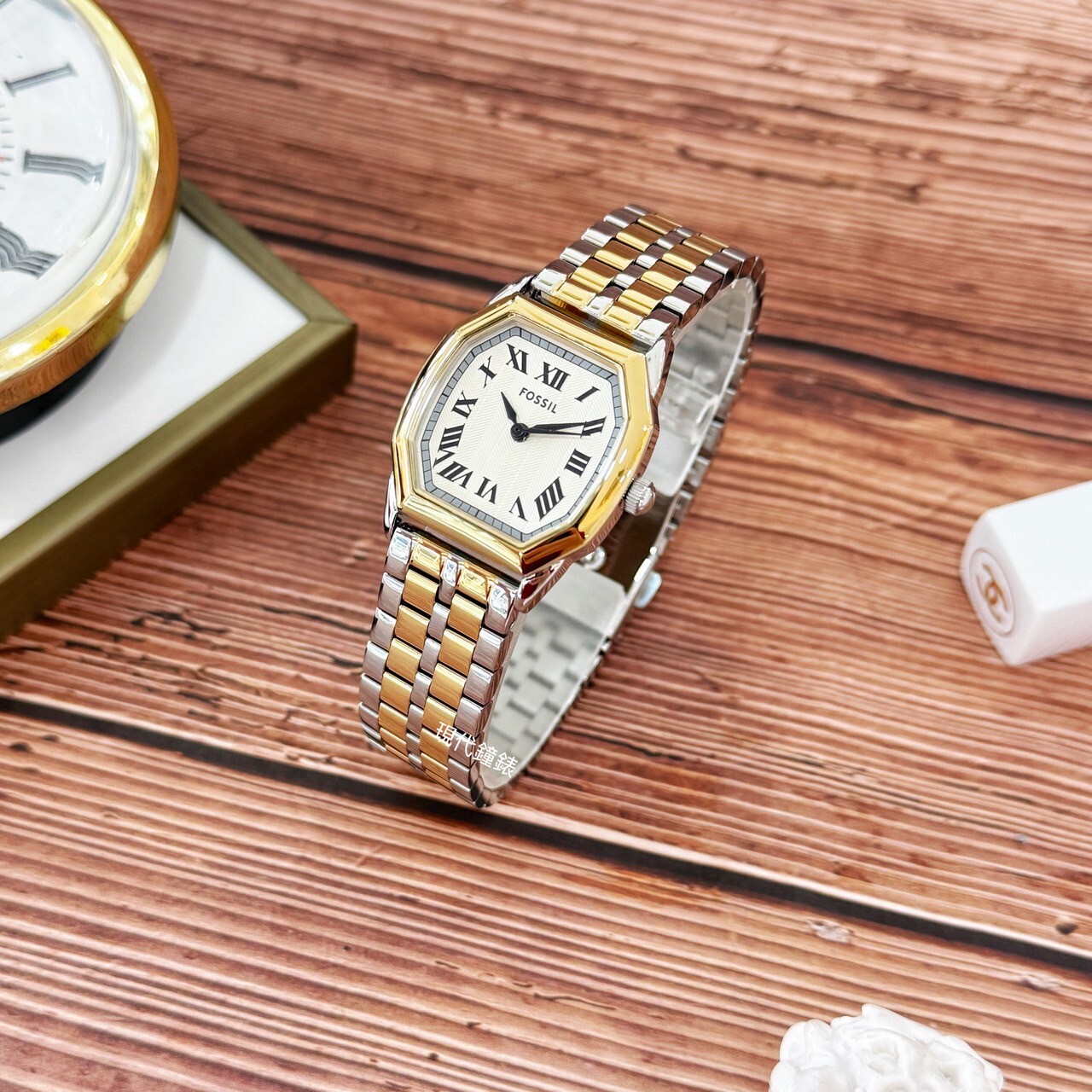 【FOSSIL】Harlow 永恆八芒復古羅馬數字雙色女錶ES5362 27mm 現代鐘錶