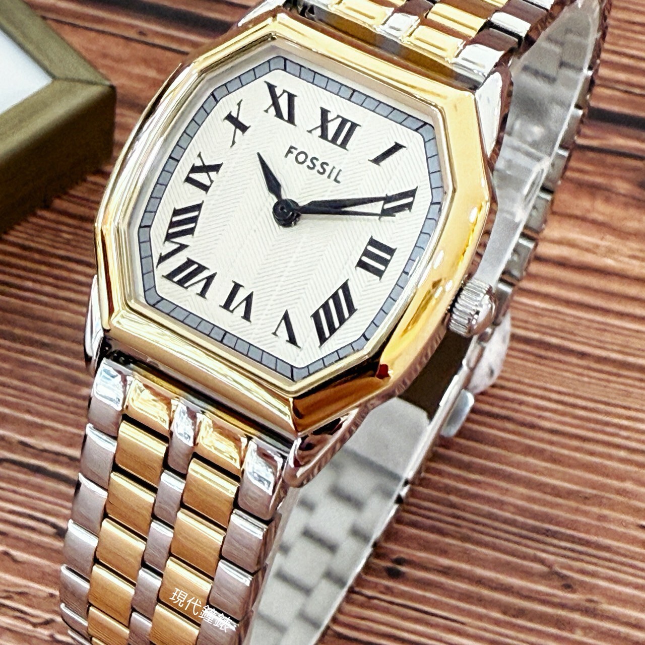 【FOSSIL】Harlow 永恆八芒復古羅馬數字雙色女錶ES5362 27mm 現代鐘錶