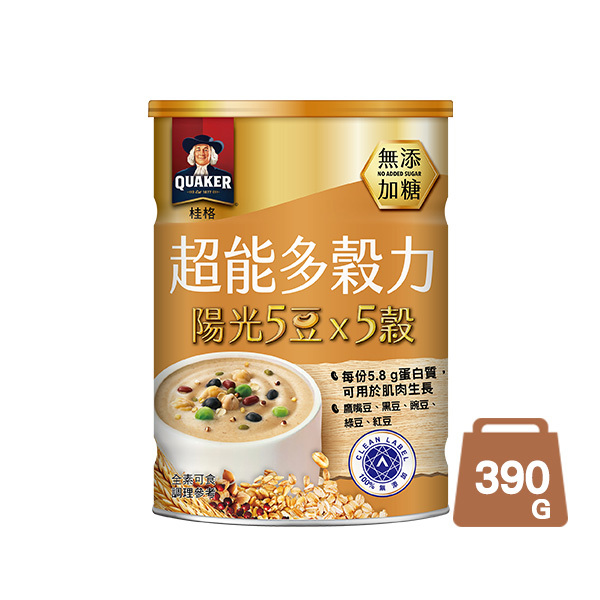 桂格 超能多穀力-陽光五豆無糖390g