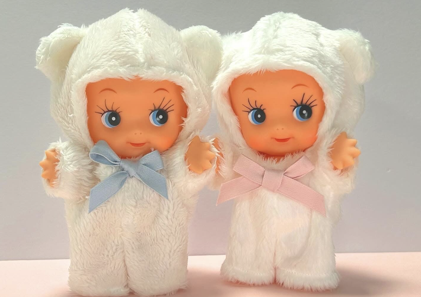 現貨┃日本製 Q比 北極熊 蝴蝶結 公仔 玩具 15cm