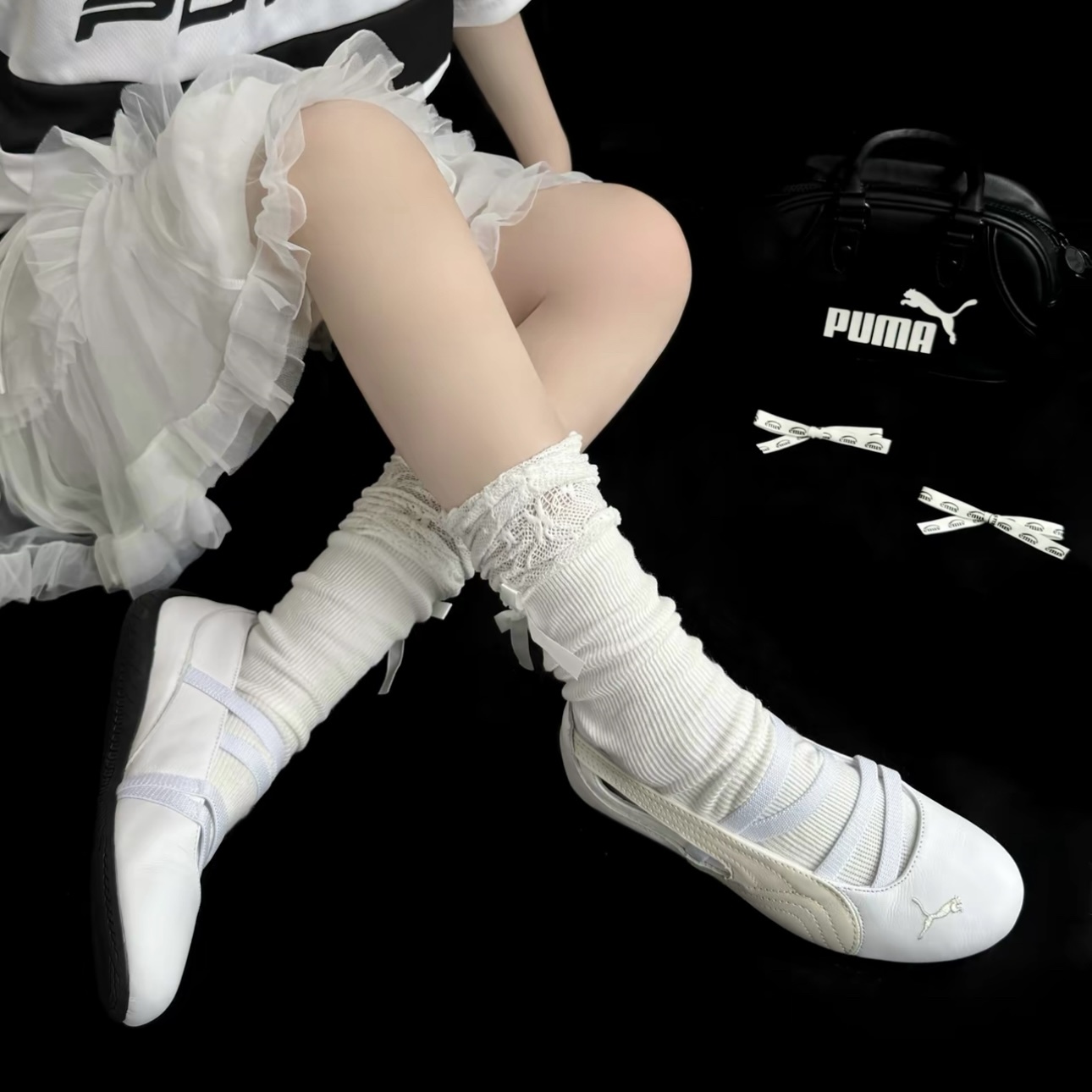 PUMA SPEEDCAT BALLET 皮革白 芭蕾鞋 瑪莉珍 女鞋 彪馬 403587-02