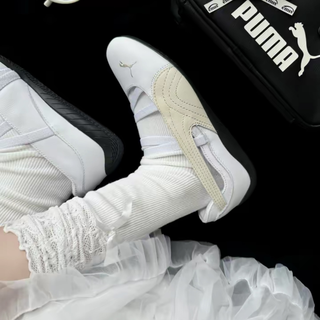 PUMA SPEEDCAT BALLET 皮革白 芭蕾鞋 瑪莉珍 女鞋 彪馬 403587-02