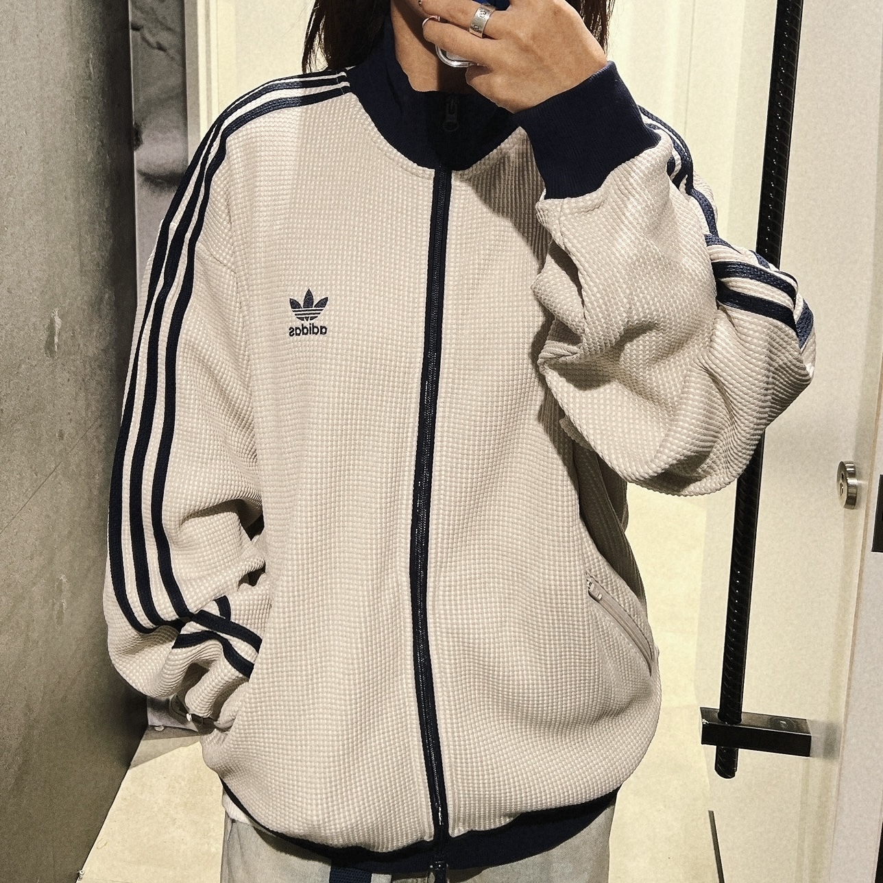 ADIDAS ORIGINALS 深藍米白 針織運動外套 三葉草 OVERSIZE KC2618