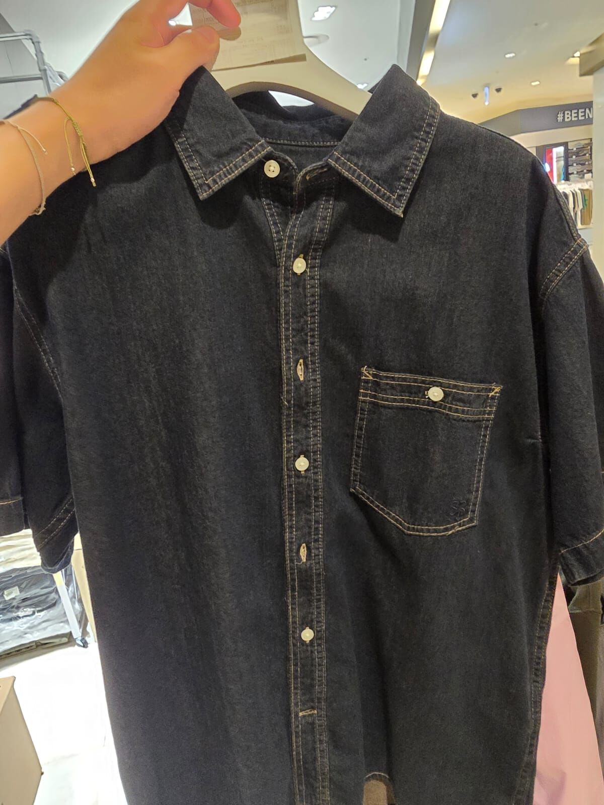 【直播】KM080556 Markm 牛仔半袖恤衫 (MKBAC50200)