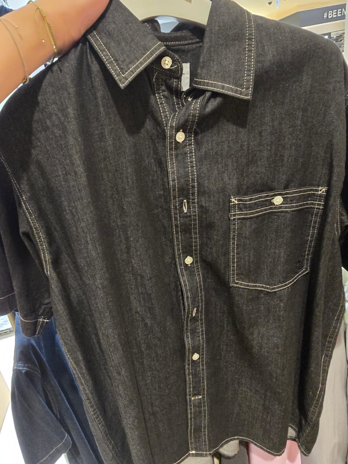 【直播】KM080556 Markm 牛仔半袖恤衫 (MKBAC50200)