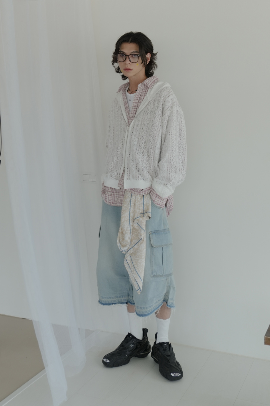 【Unisex】Bloom See-Through Hooded Zip-Up #外套 （售完不補）