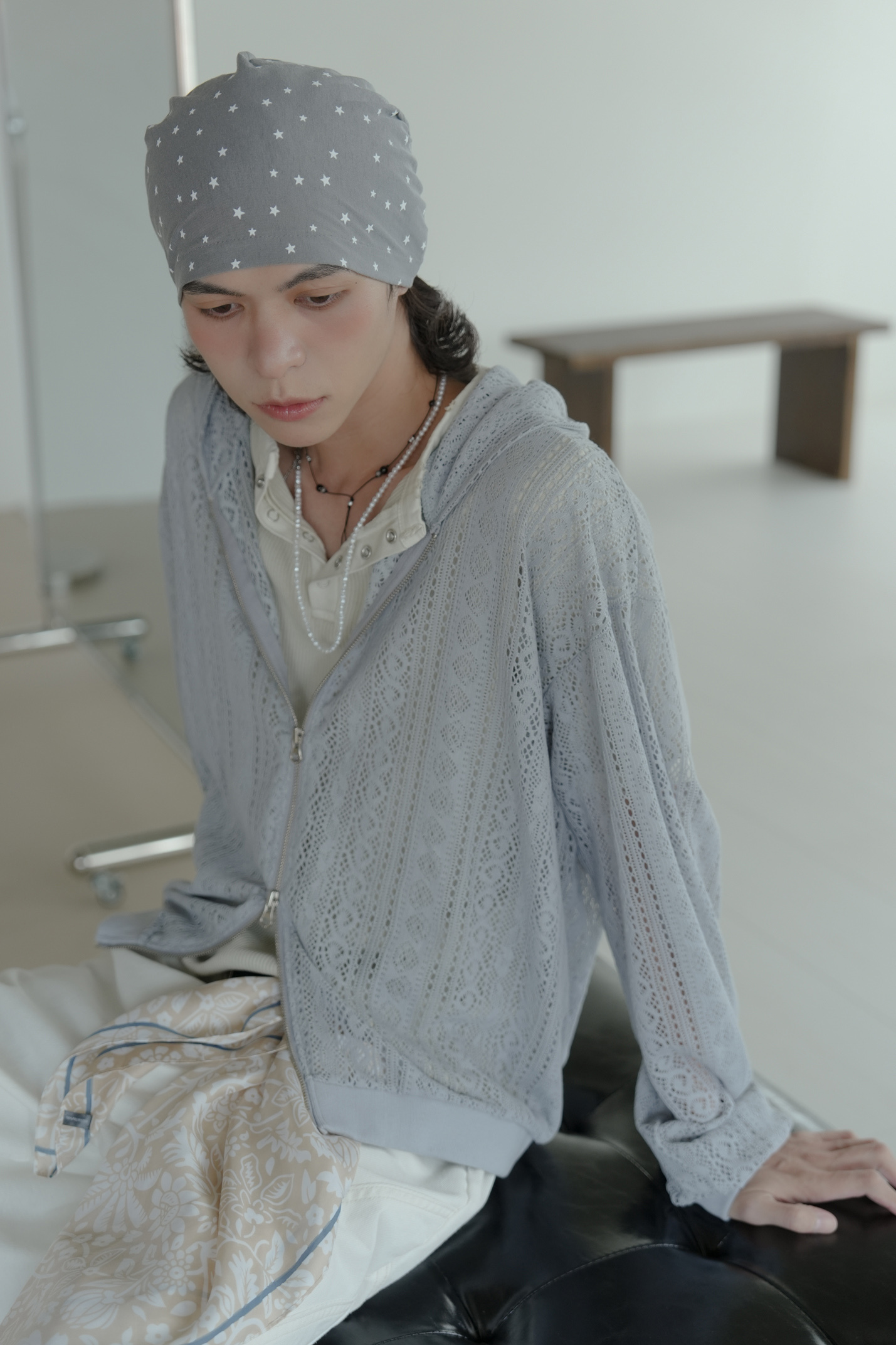 【Unisex】Bloom See-Through Hooded Zip-Up #外套 （售完不補）