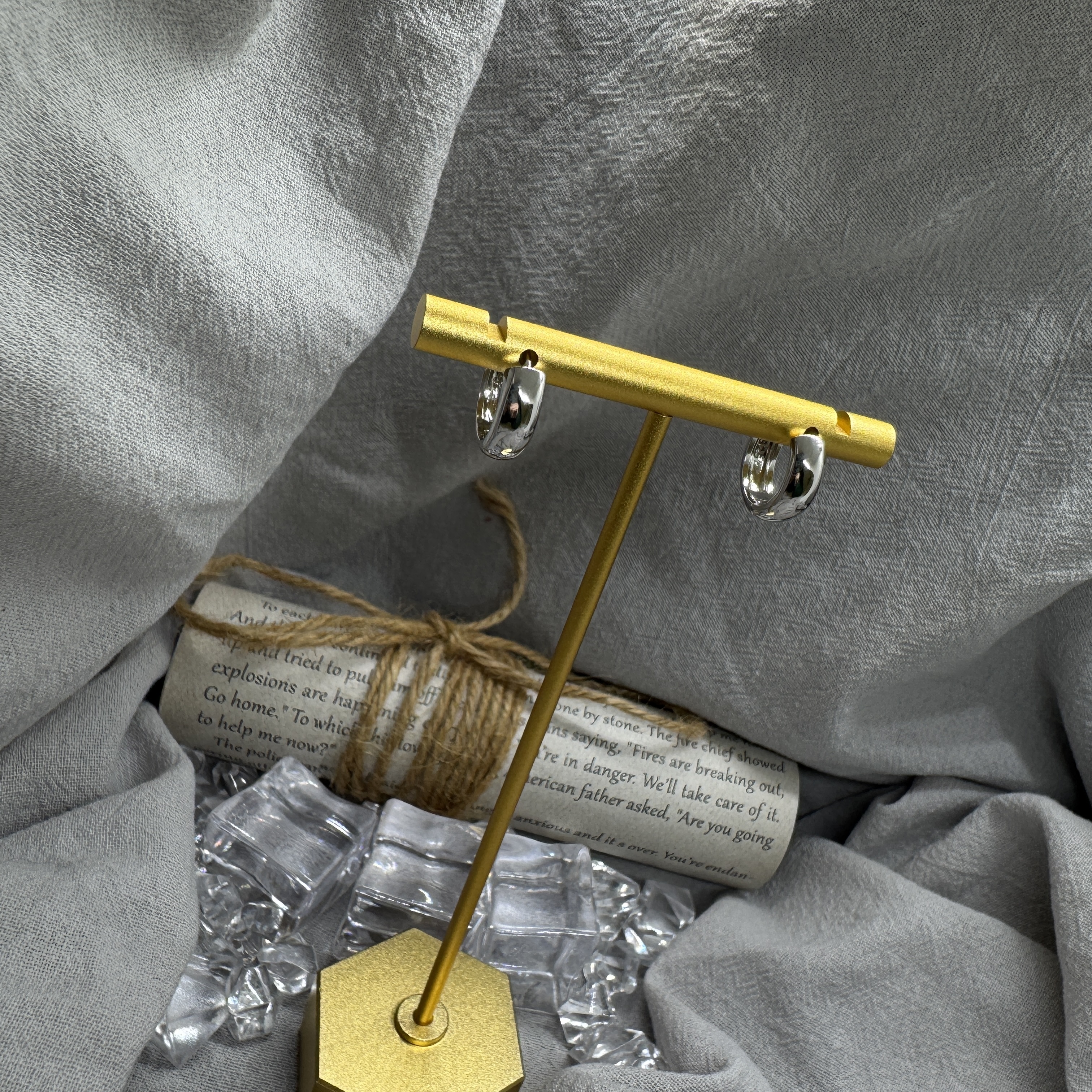 純粹簡環 - 純銀耳環