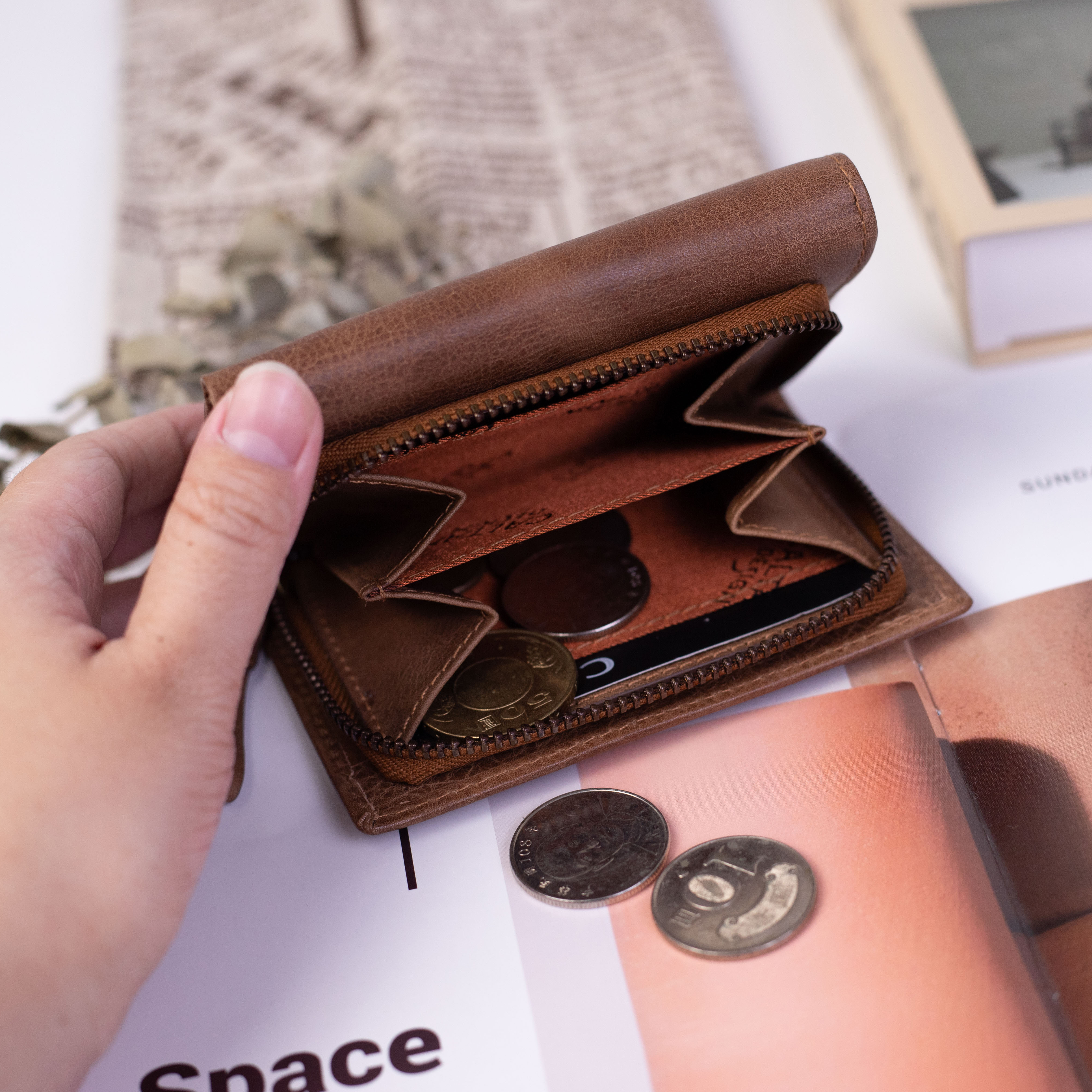 『新品上市』老爺有喜 極致輕巧收納零錢短夾(075021lt)