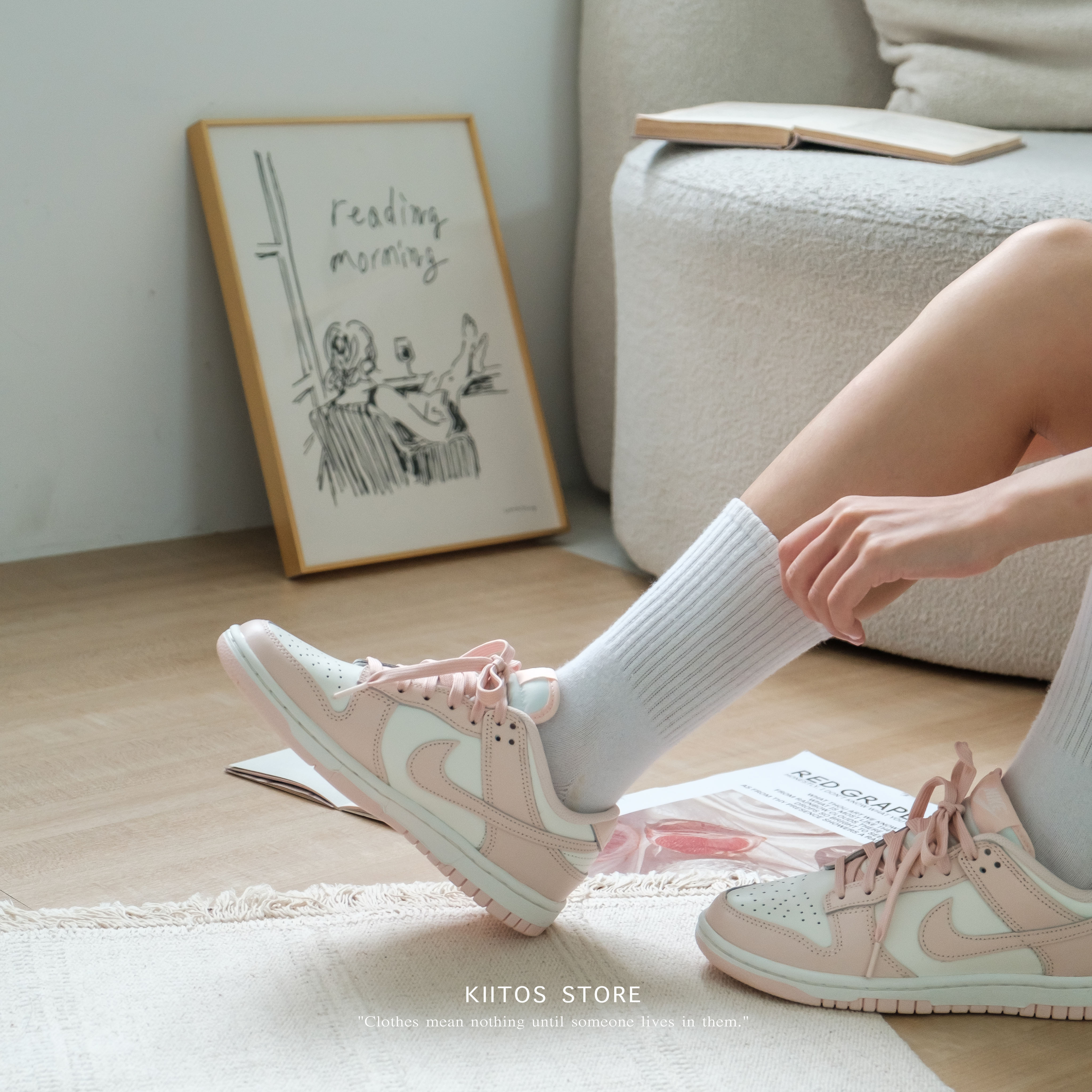 Nike Dunk Low "ORANGE PEARL" 櫻花粉 粉白 女鞋 DD1503-102