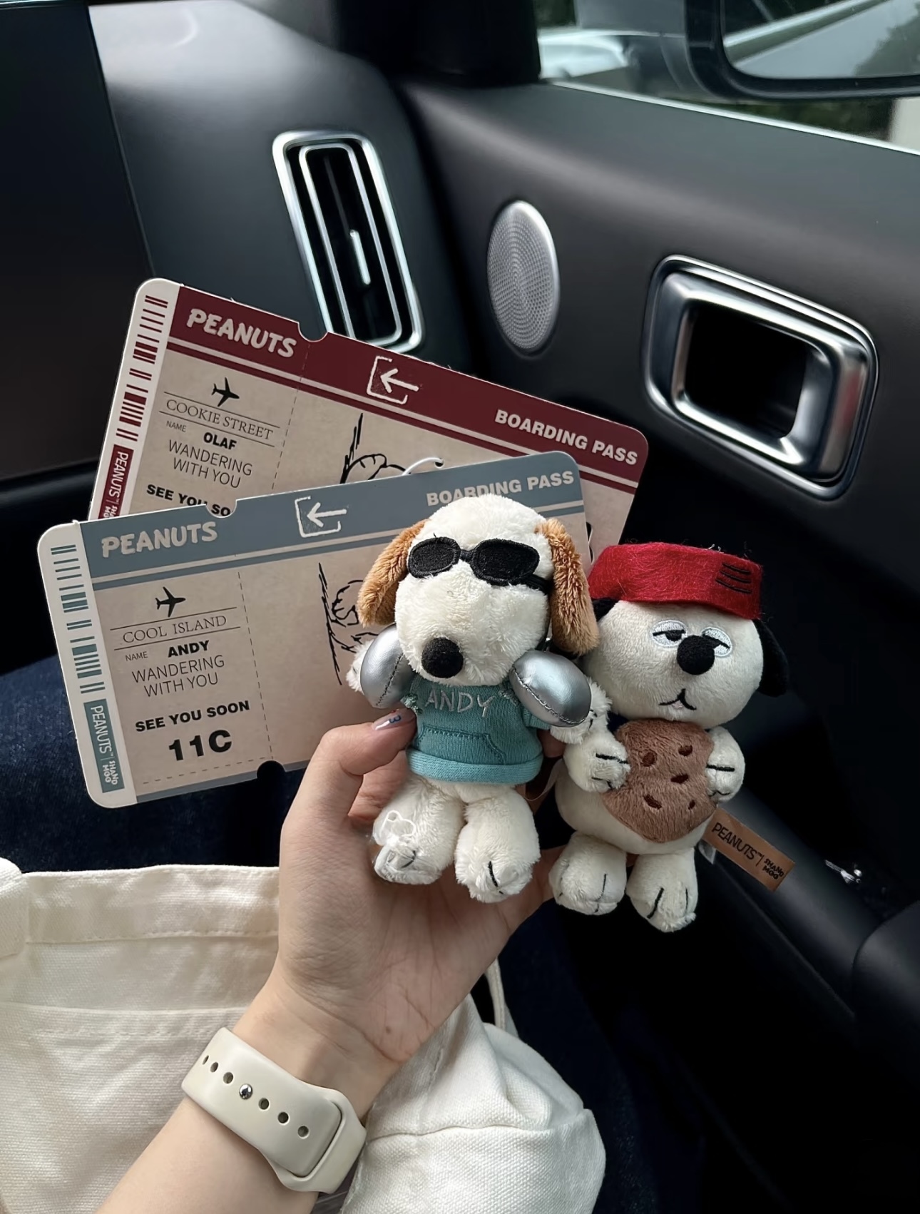 【代購】Snoopy Peanuts Olaf & Andy 在路上系列 絨毛吊飾 4款