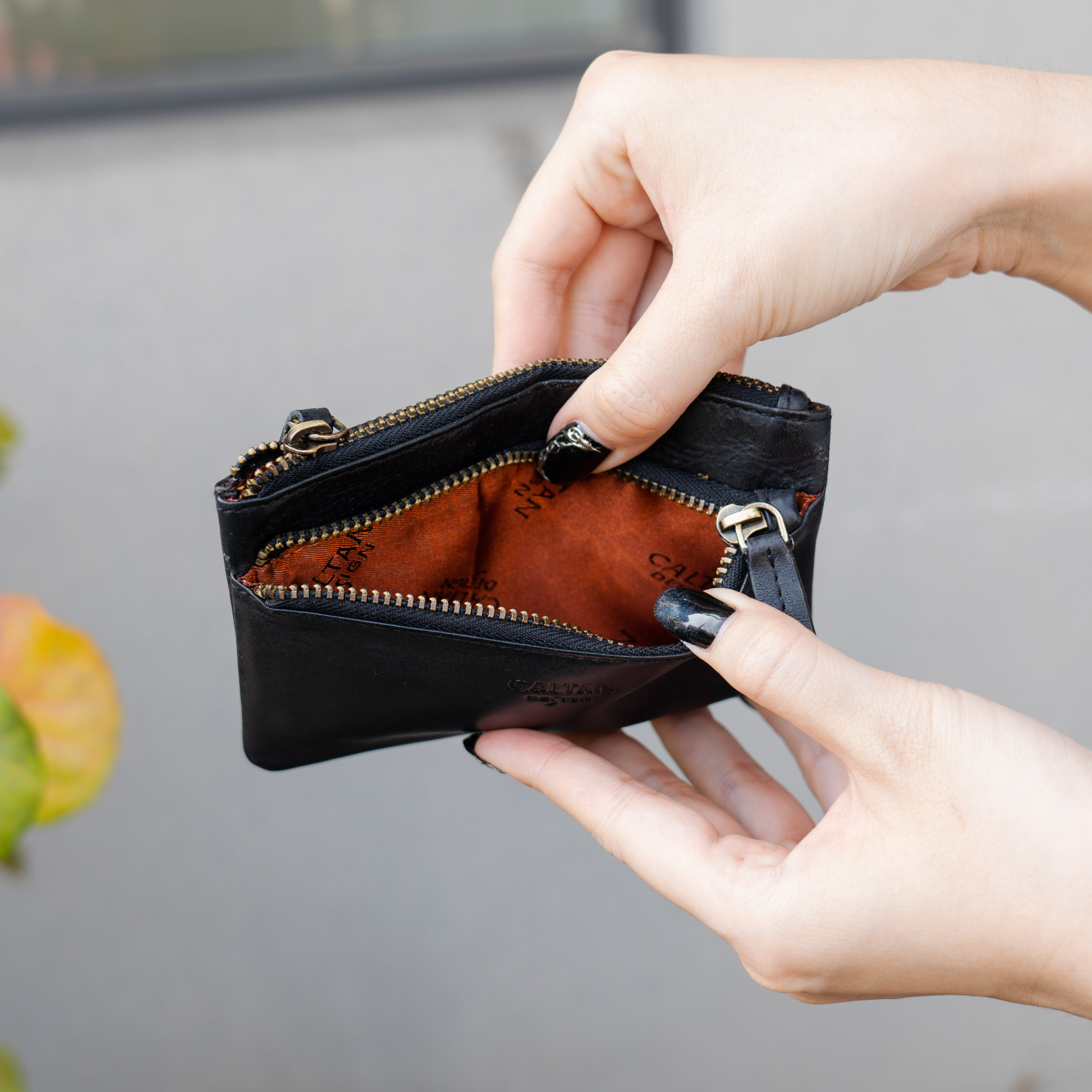 『新品上市』老爺有喜 真皮雙層零錢包(075073bk)