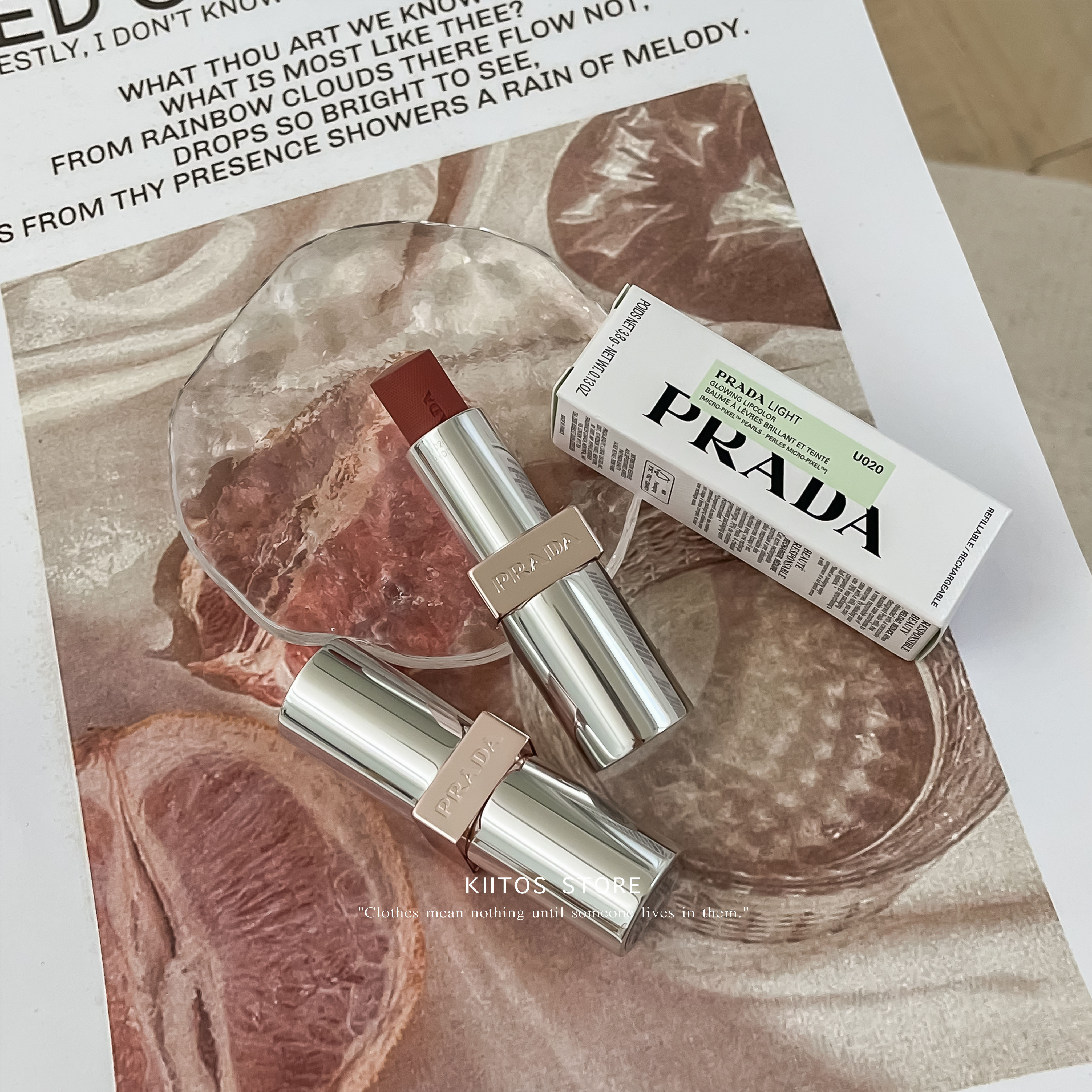 現貨 Prada 普拉達 原生稜光 水唇膏 #U020 稜光紅