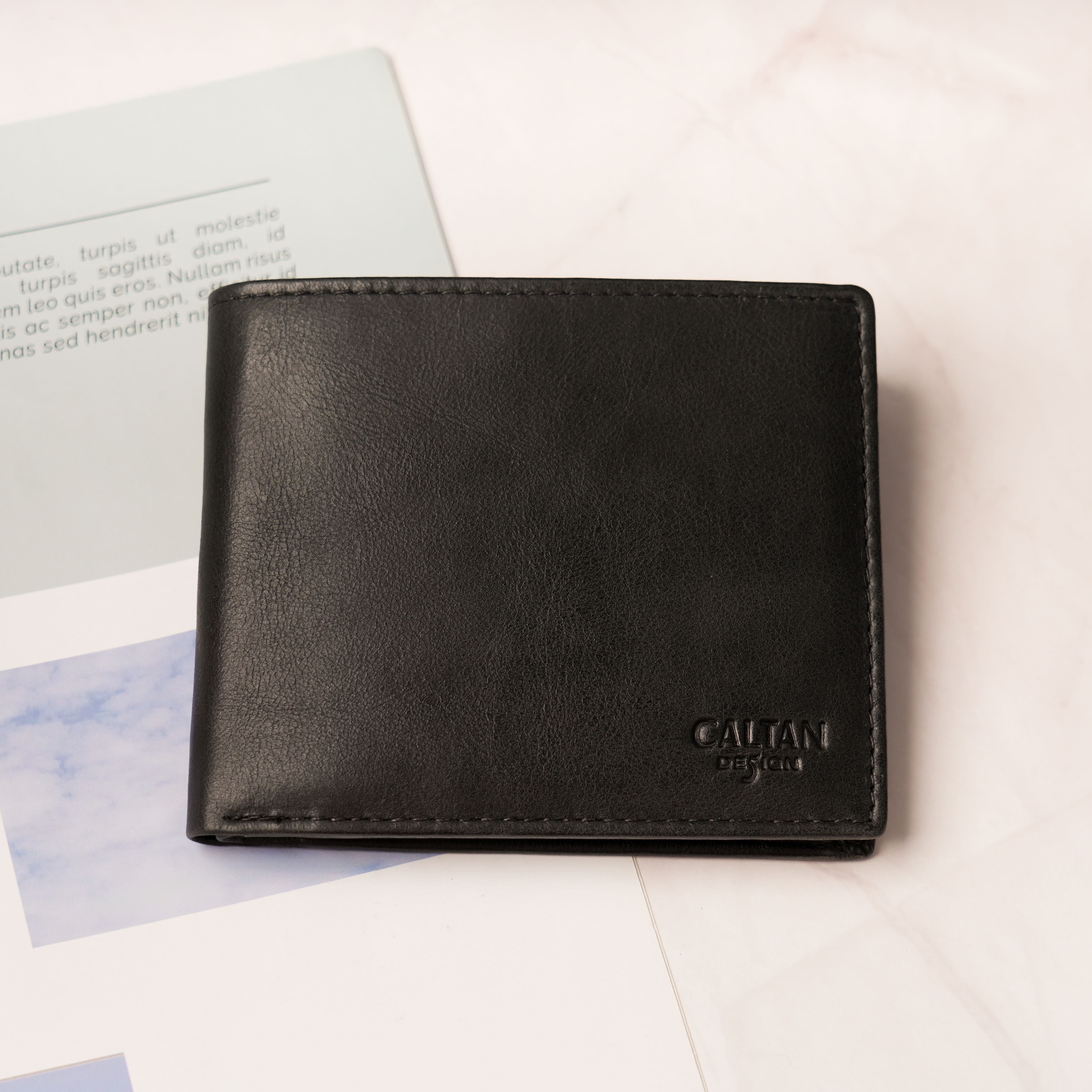 『新品上市』老爺有喜 真皮輕薄對折零錢短夾(075236bk)