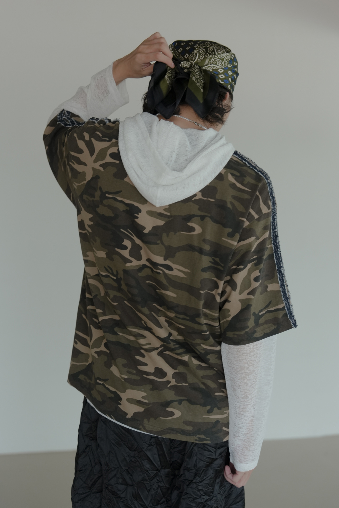 【Unisex】Layered Knit Hoodie #帽T