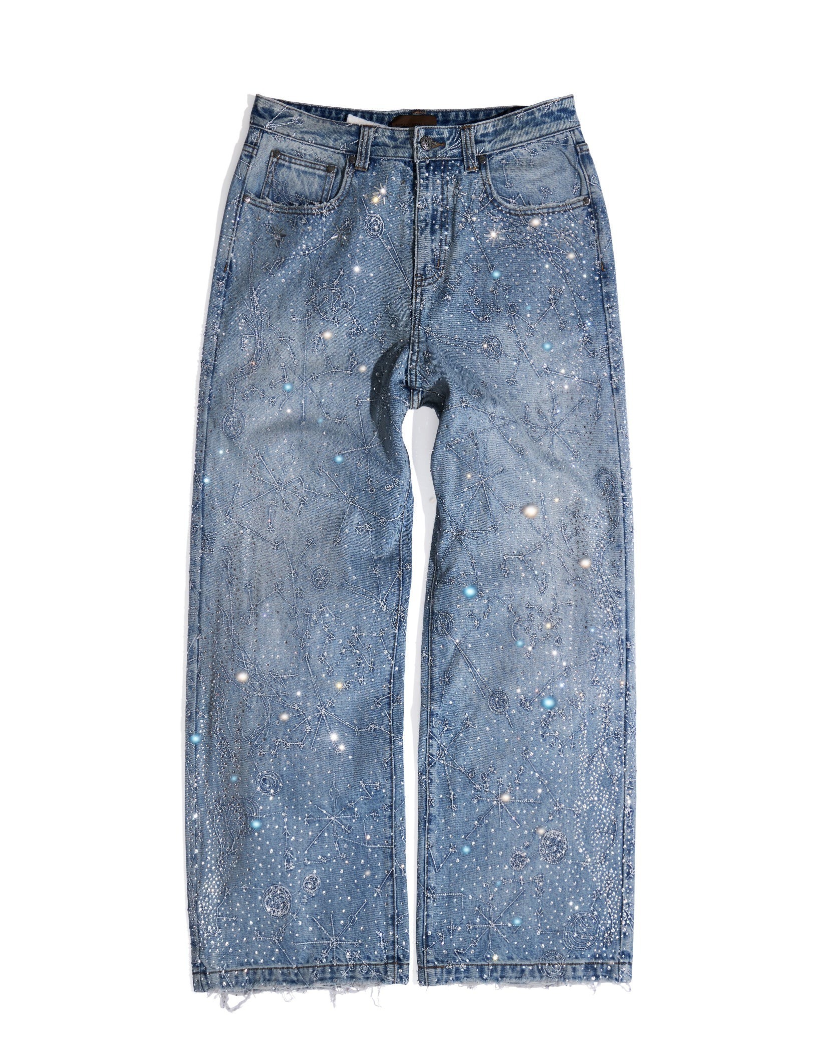 BIRTH OF ROYAL CHILD｜20K Zodiac Diamond Denim Pants (Blue)