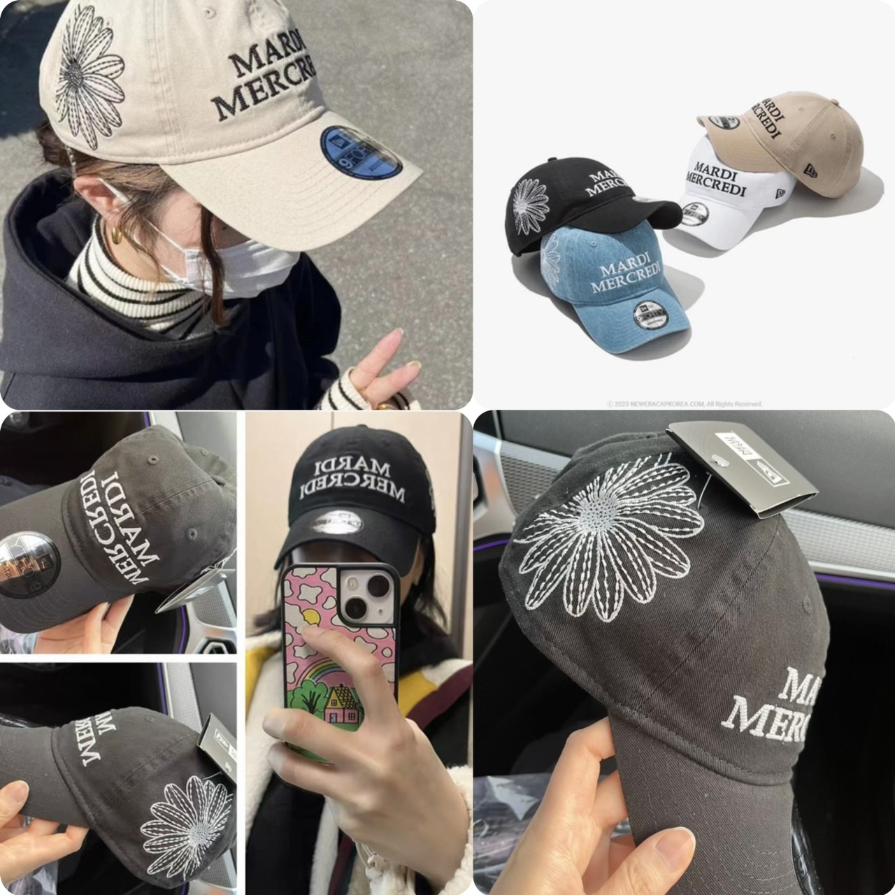 Mar*di Mer*credi 刺繡大花Logo 鴨咀帽-2502005