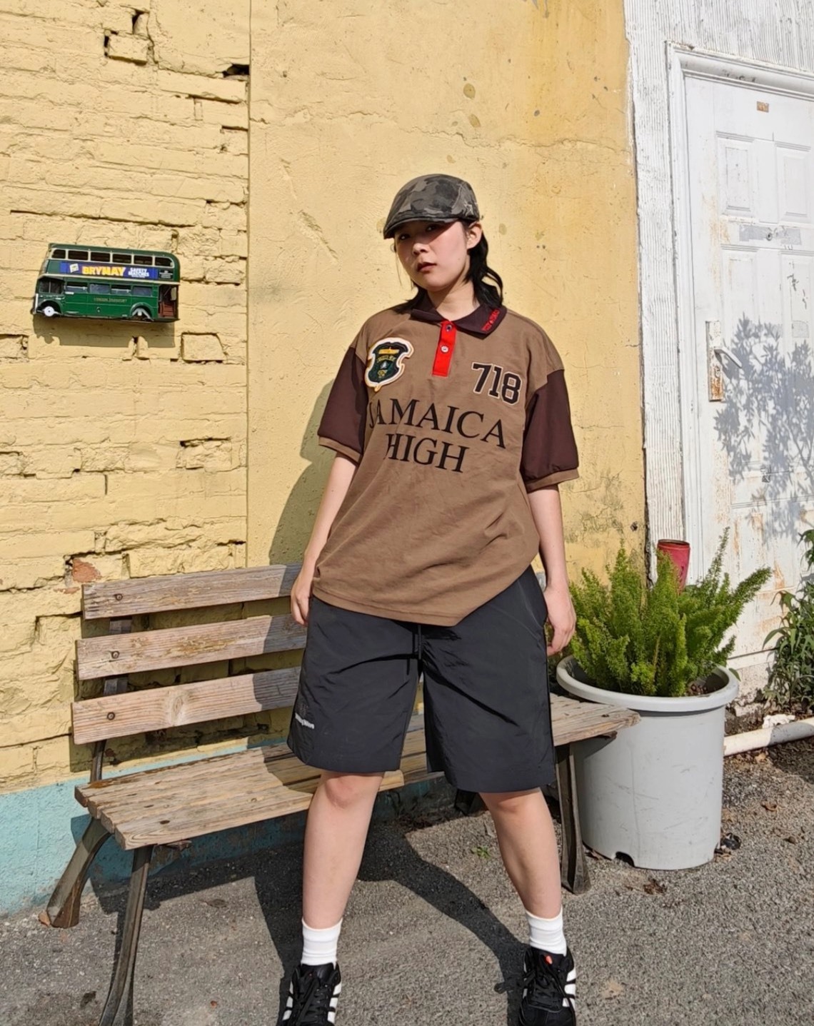 Stussy x Denim Tears Polo Shirt Unisex Vintage Patch Logo Short Sleeve Tee Aug25