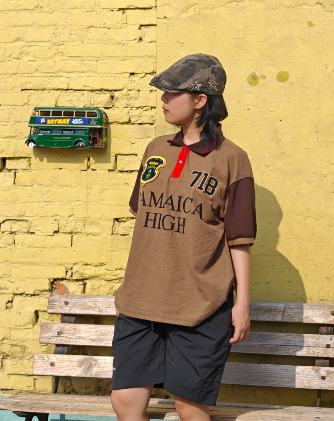 Stussy x Denim Tears Polo Shirt Unisex Vintage Patch Logo Short Sleeve Tee Aug25