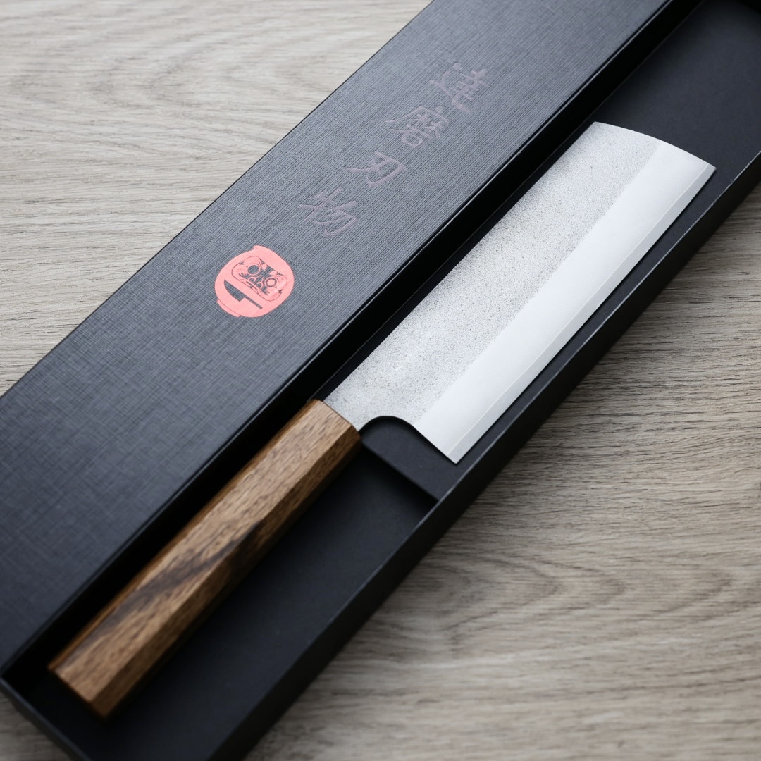 達磨刃物 古川晃裕  菜切 165mm 梨地大馬士革