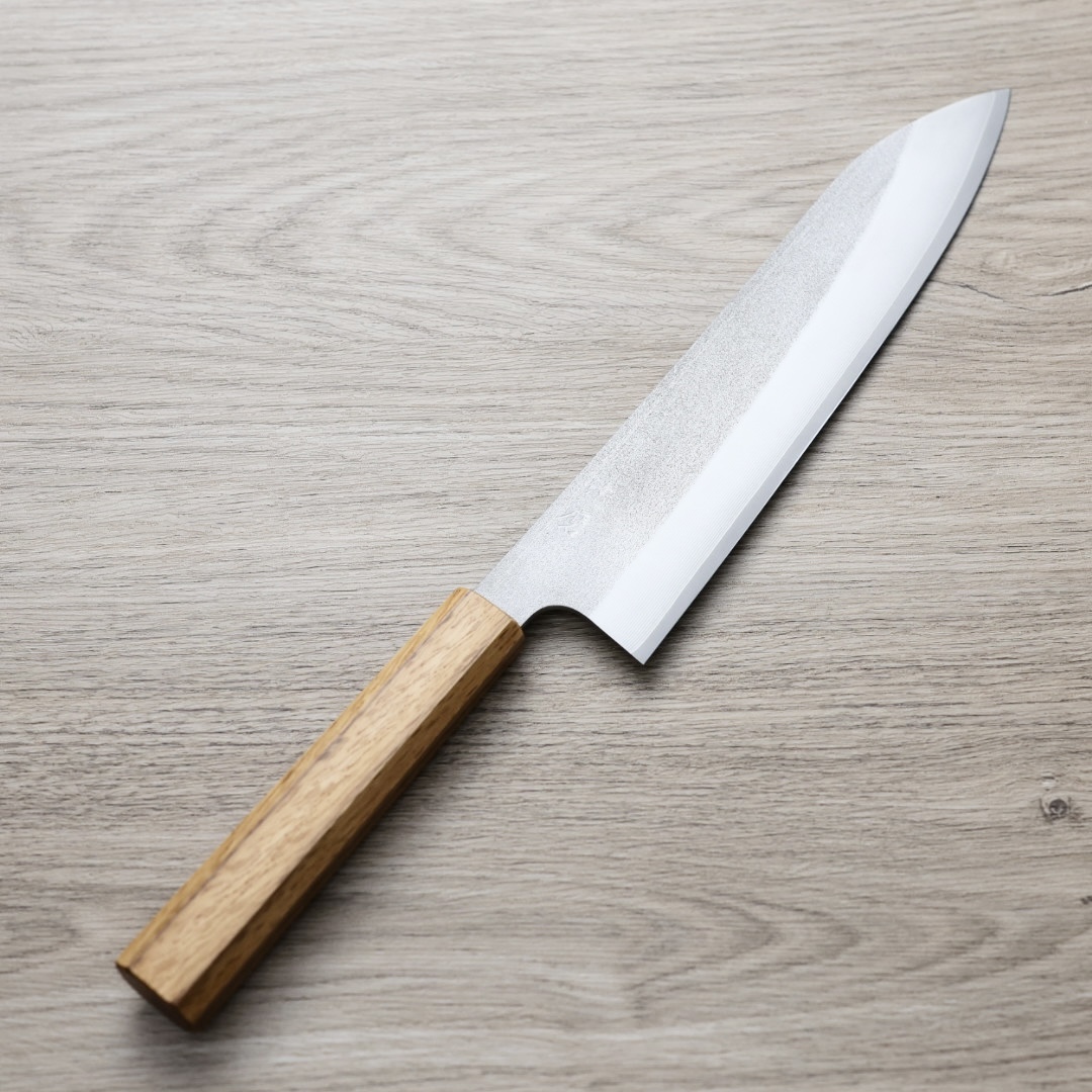 達磨刃物 古川晃裕  牛刀 240mm 梨地大馬士革