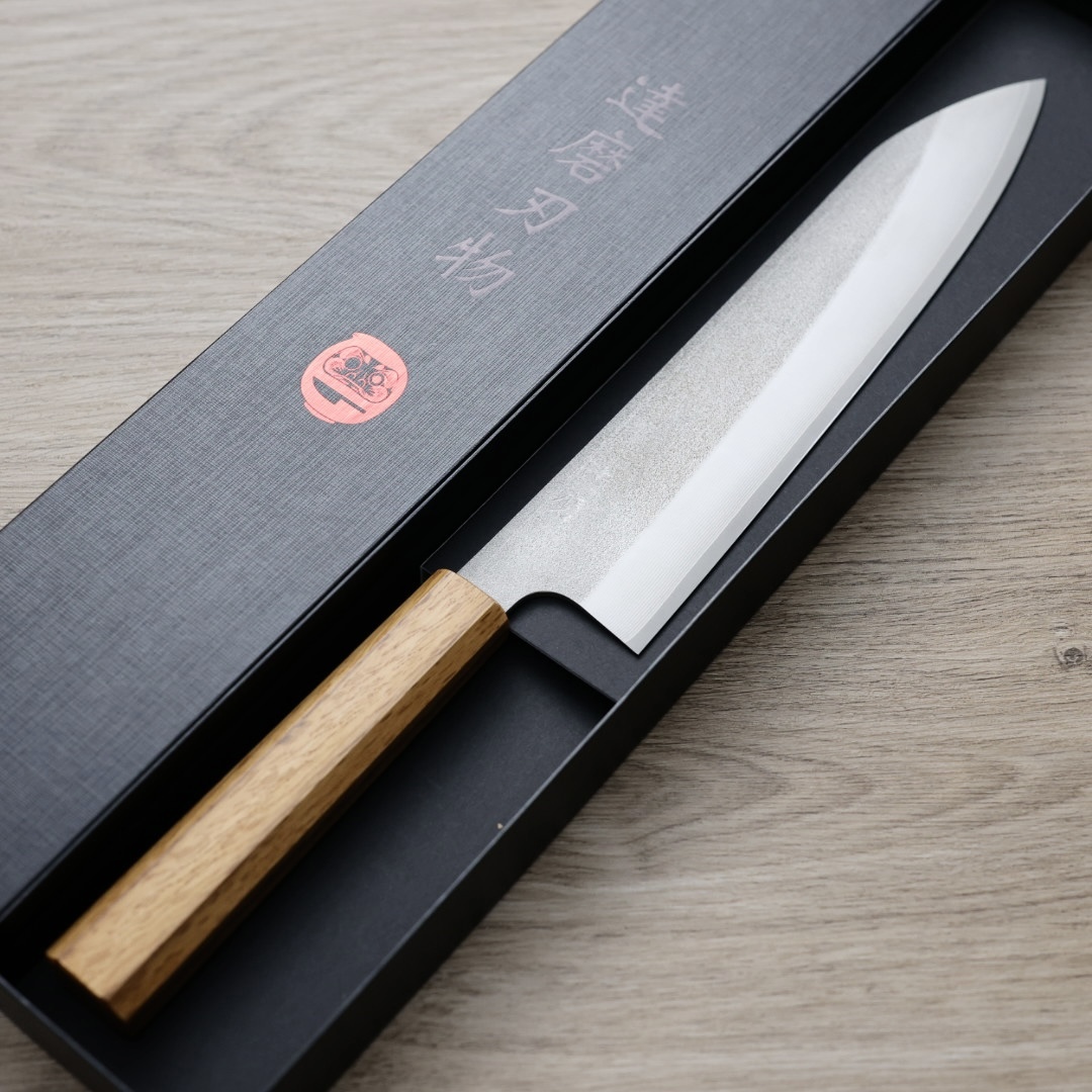 達磨刃物 古川晃裕  牛刀 240mm 梨地大馬士革