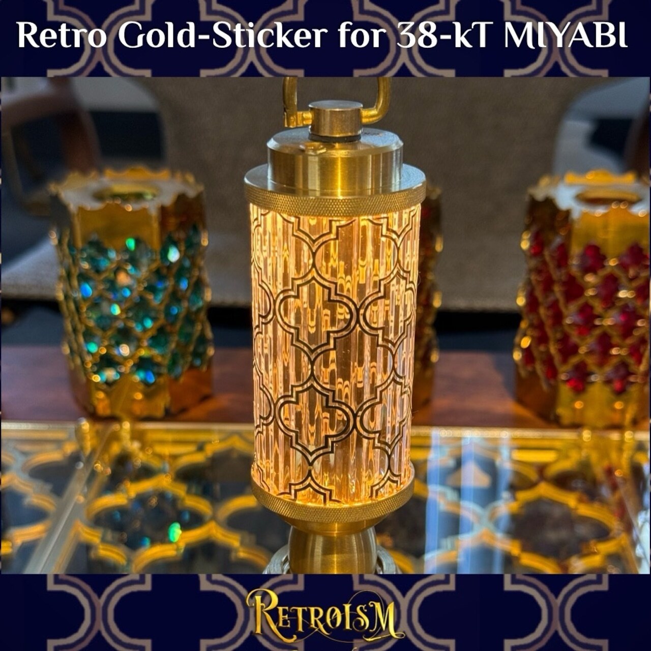 日本 - RETROISM 38燈 MIYABI 專用 鉻金色切割貼紙