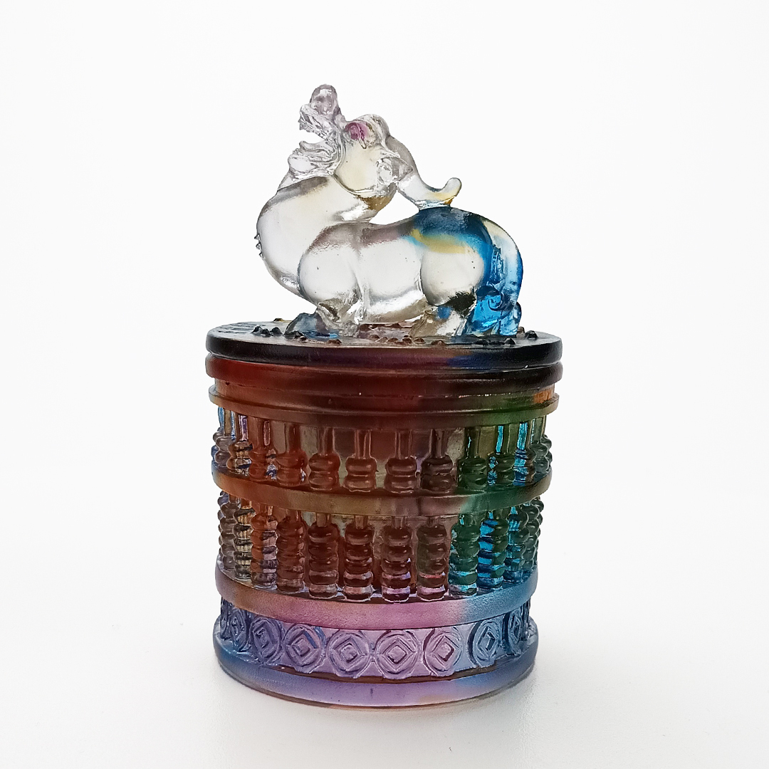 琉璃貔貅聚寶盆擺件｜斗轉星移珠算盤 開運招財風水擺飾