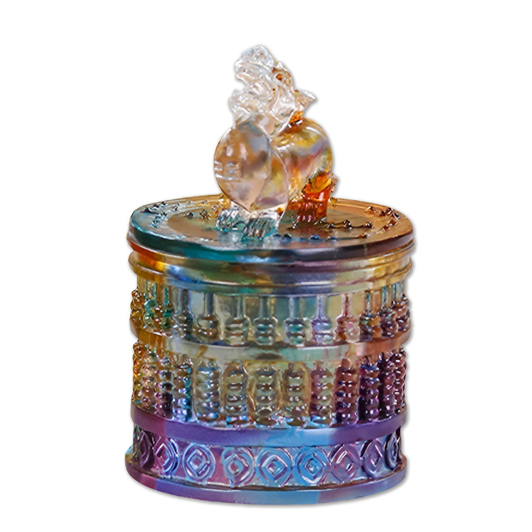 琉璃貔貅聚寶盆擺件｜斗轉星移珠算盤 開運招財風水擺飾