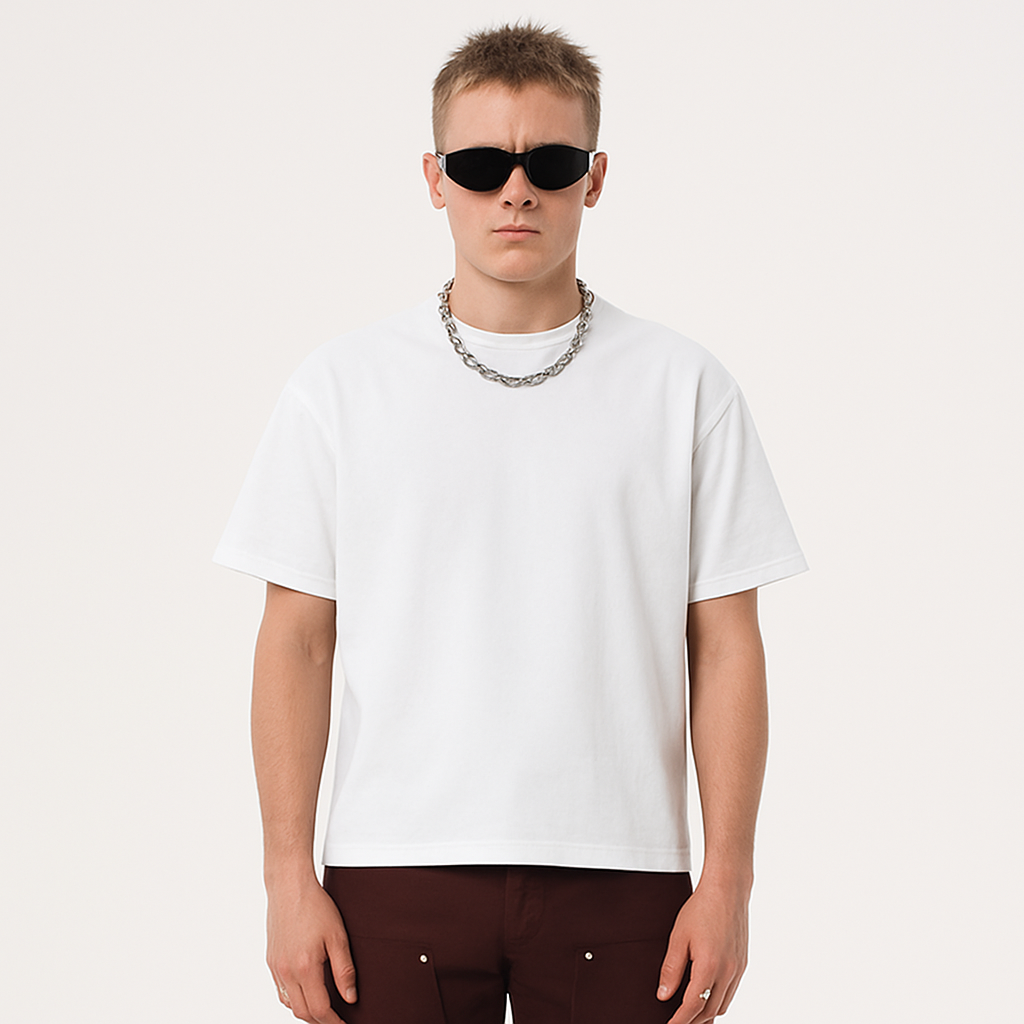 2025百搭短版Boxy Fit風格純棉T-Shirt