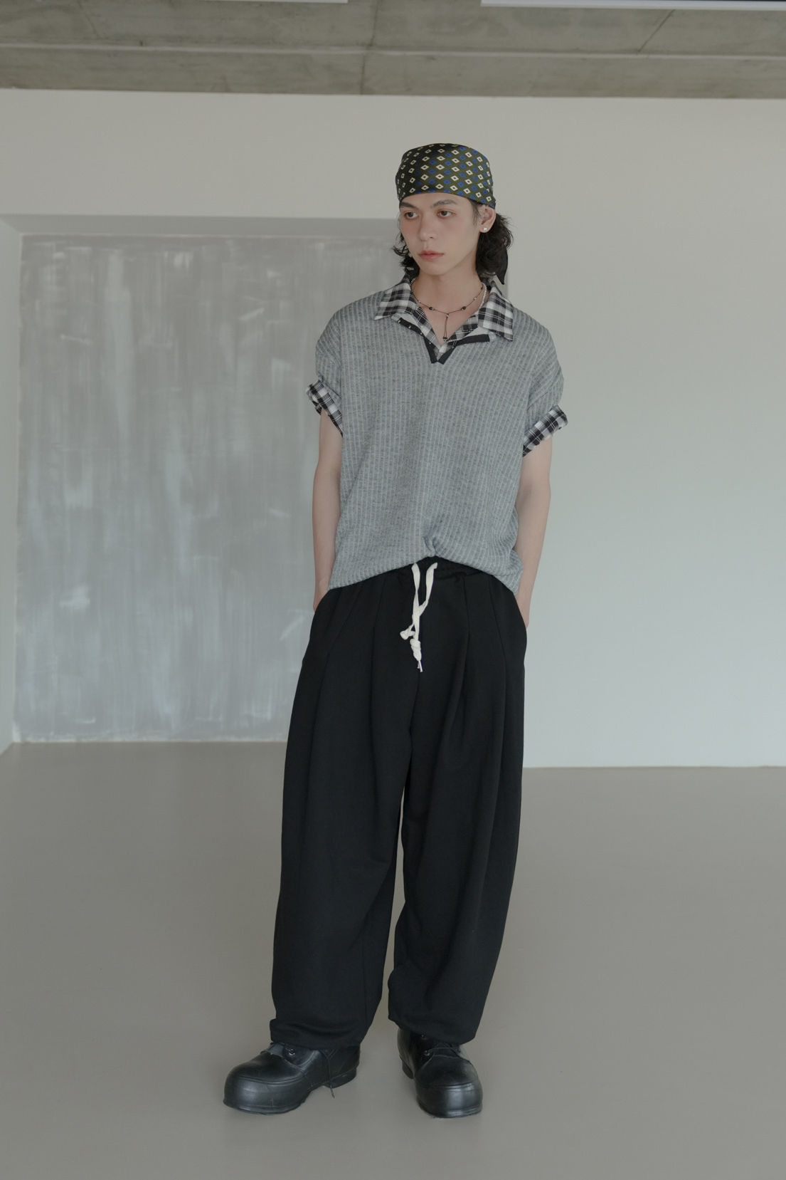 Adel Hook Henley Neck Knit #上衣 (售完不補)