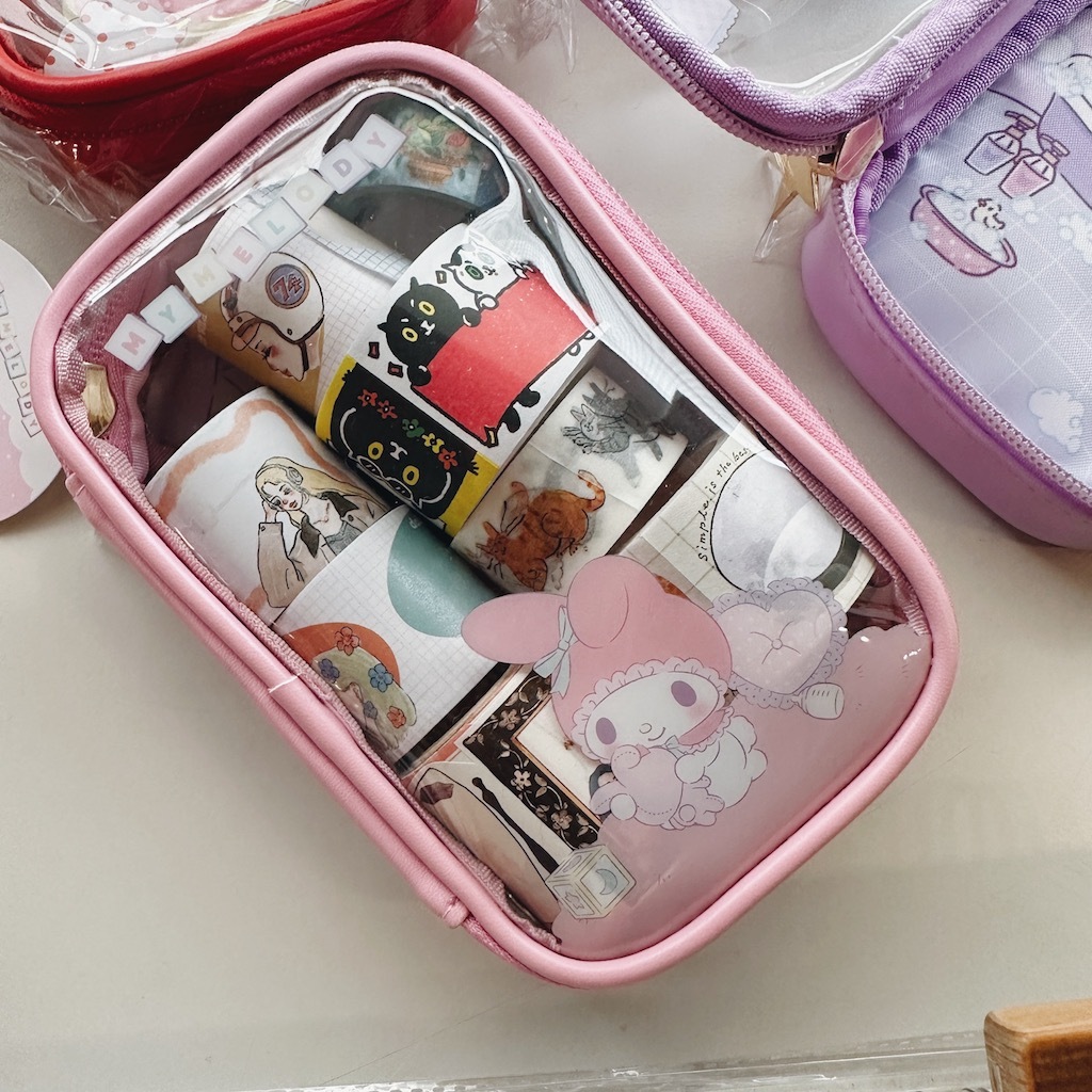 三麗鷗 透明收納包 附扣環|日本Sanrio