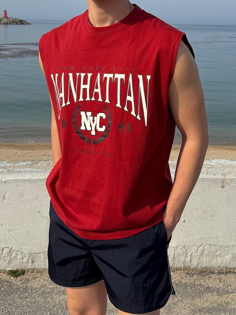 英文字圖案背心 Not-031V