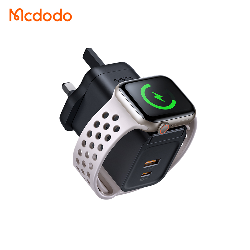 Mcdodo2 in 1 多國通用旅行充電器 無線充蘋果手錶 70W A+C 歐規/英規/美規