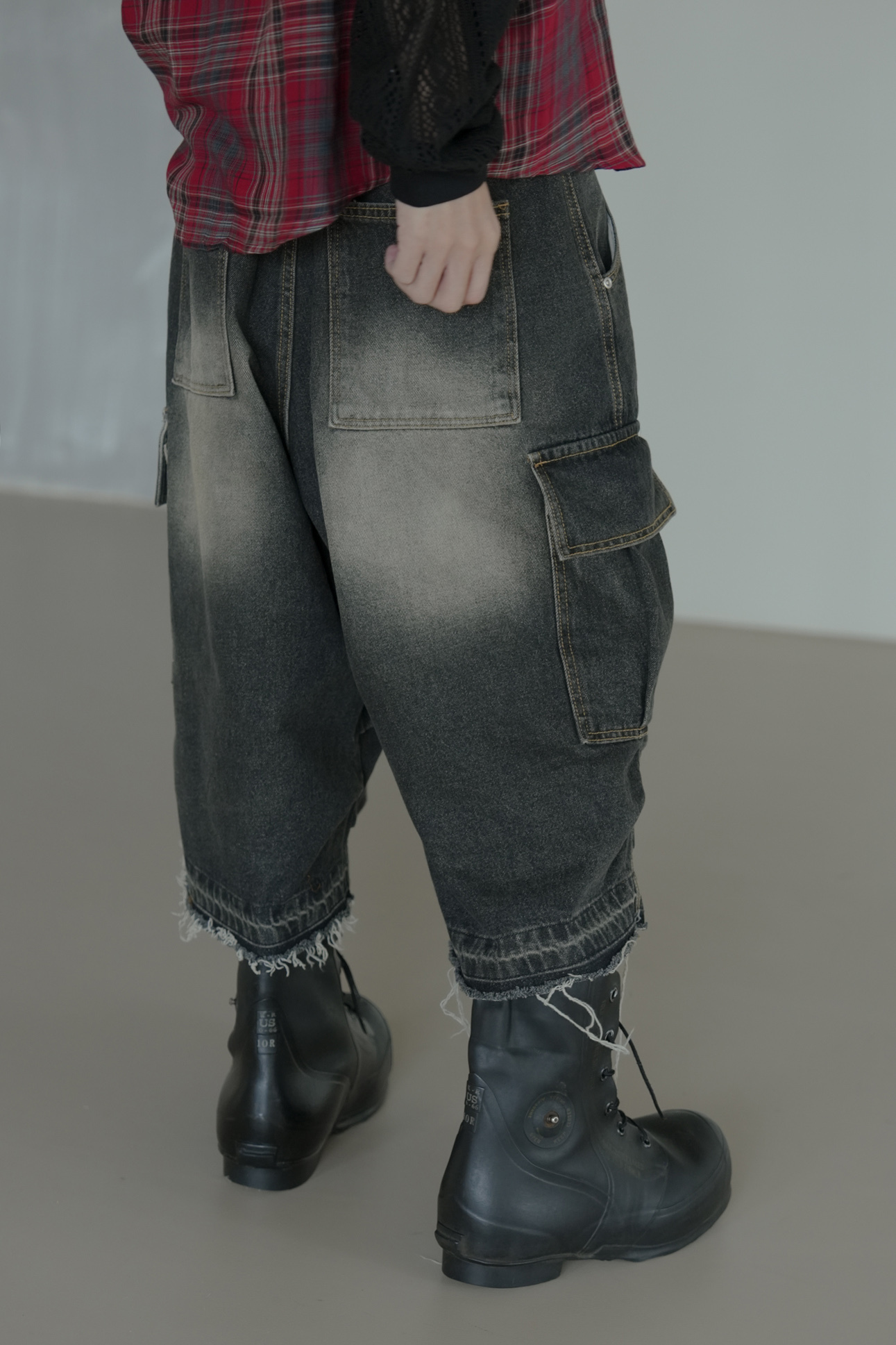 Cargo Banding Denim Bermuda Shorts #短褲 (售完不補)