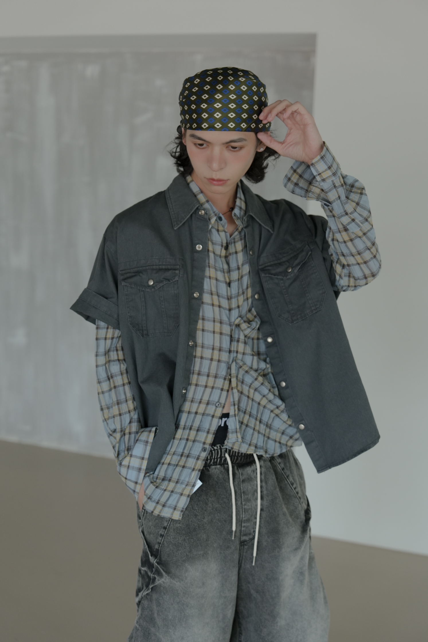 Cation Crop Pale Short Sleeve Shirt #襯衫