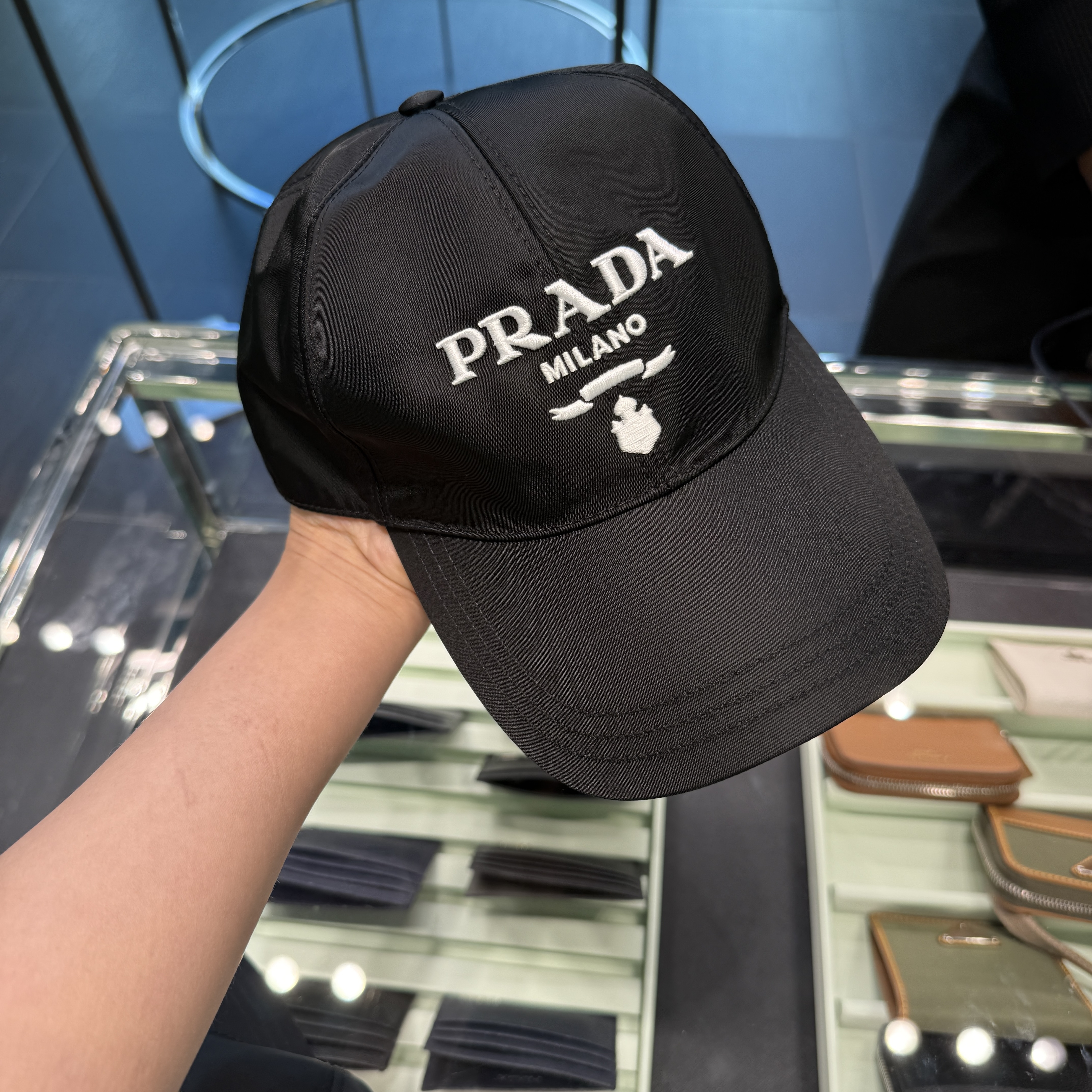 Prada logo baseball cap black 2HC274