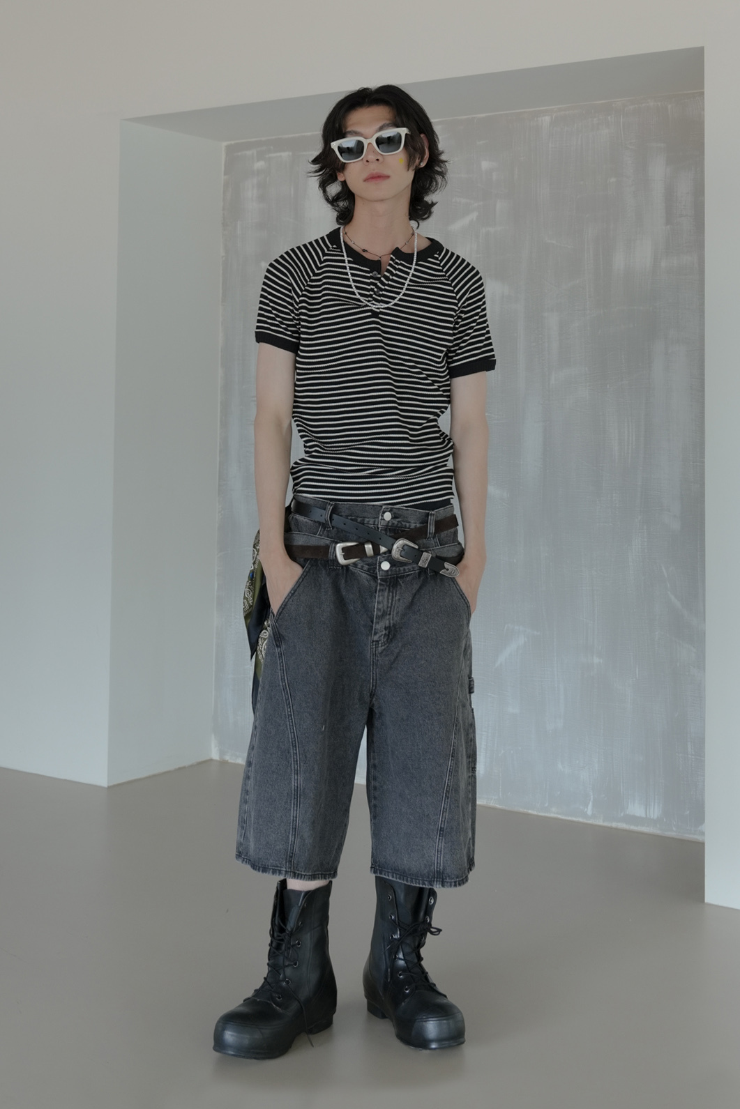 Double Waistband Street Carpenter Pants #短褲