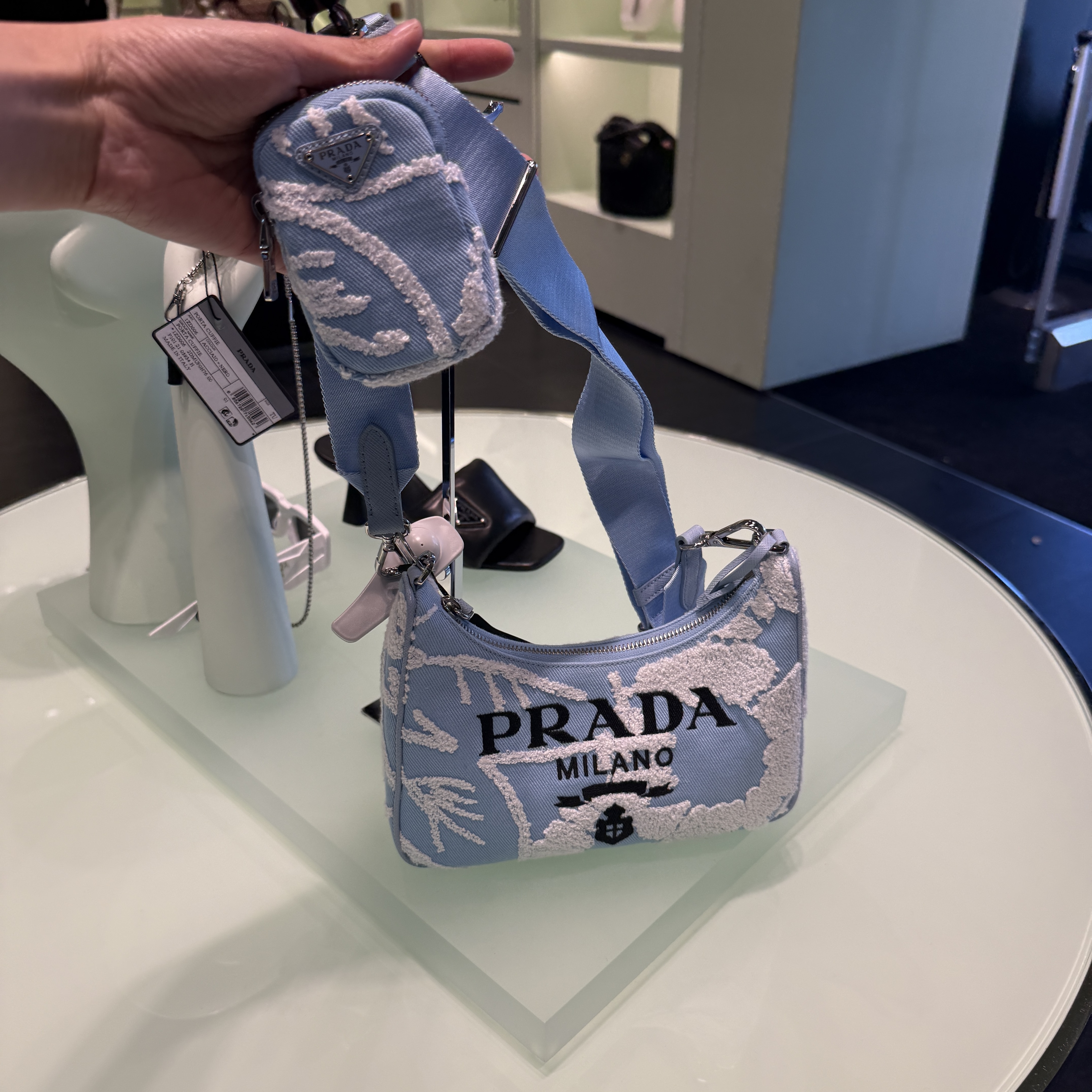 Prada Re-Edition 2005 Re-Nylon bag blue 1BH204