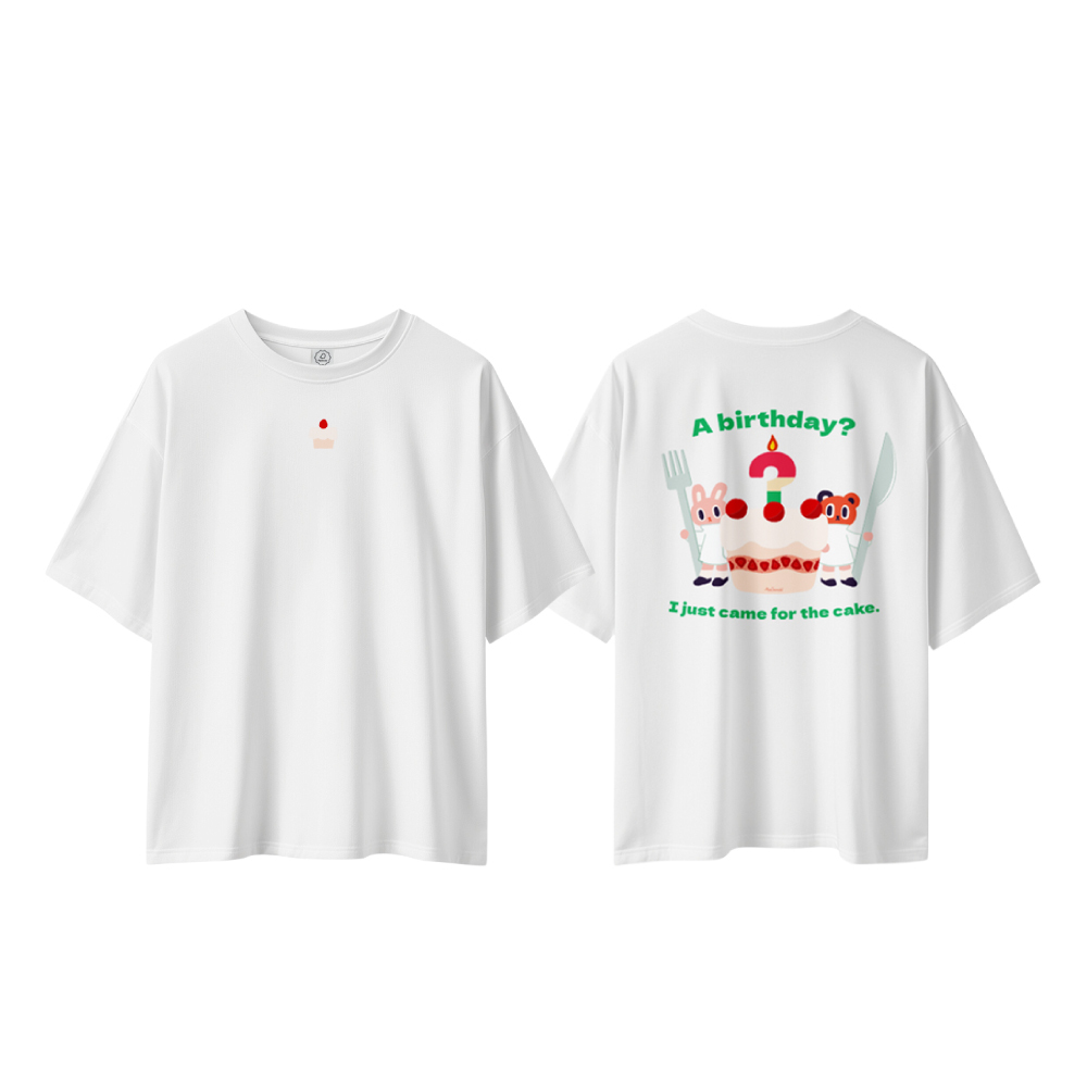 【Knocky#Wear x Raimochi】『我只是想吃蛋糕』短袖落肩棉T恤