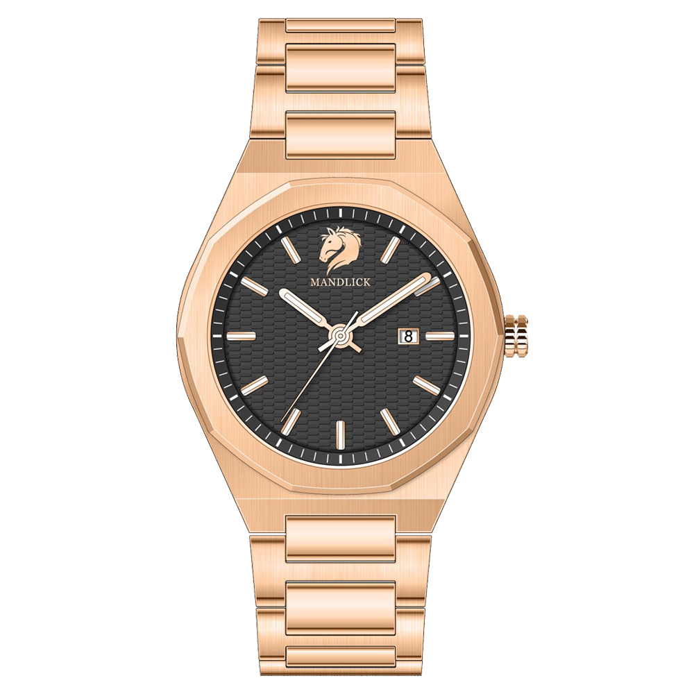【Mandlick 曼德利克】MDK-001藍寶石水晶玻璃防水30米3年電池石英錶-