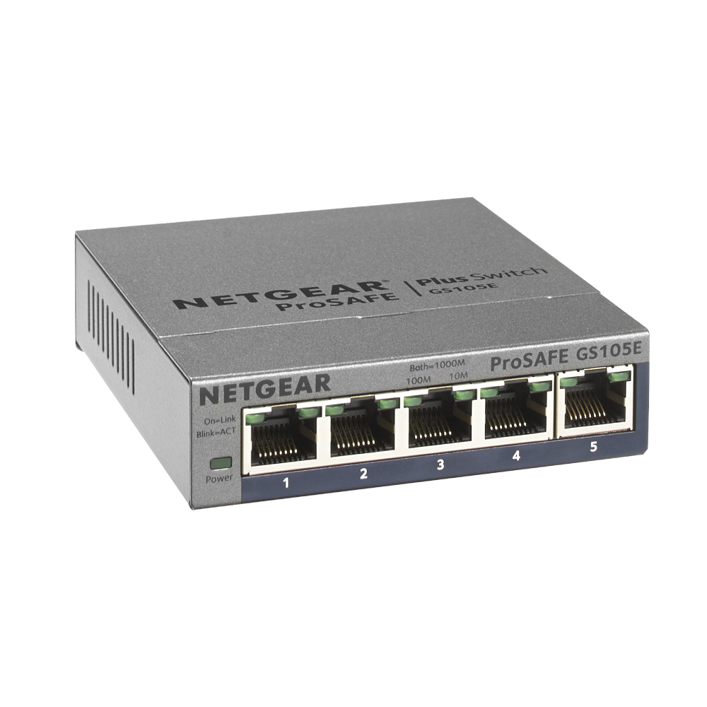 NETGEAR GS105E 5埠Gigabit  簡易網管交換器