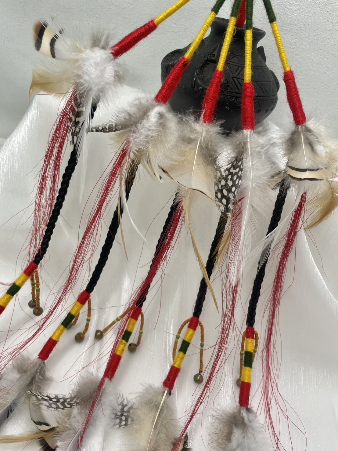 W-No.12羽飾馬毛流蘇萊冠138cm