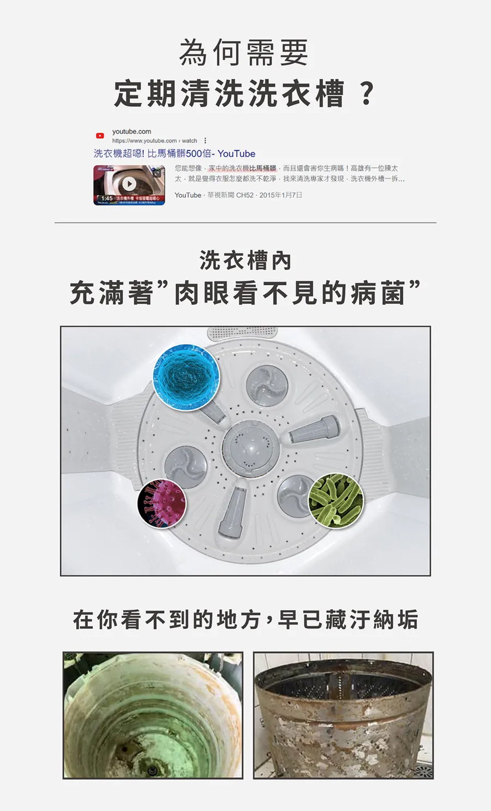 【淨毒五郎】洗衣機槽抗菌防霉除垢清潔劑 3包*150g