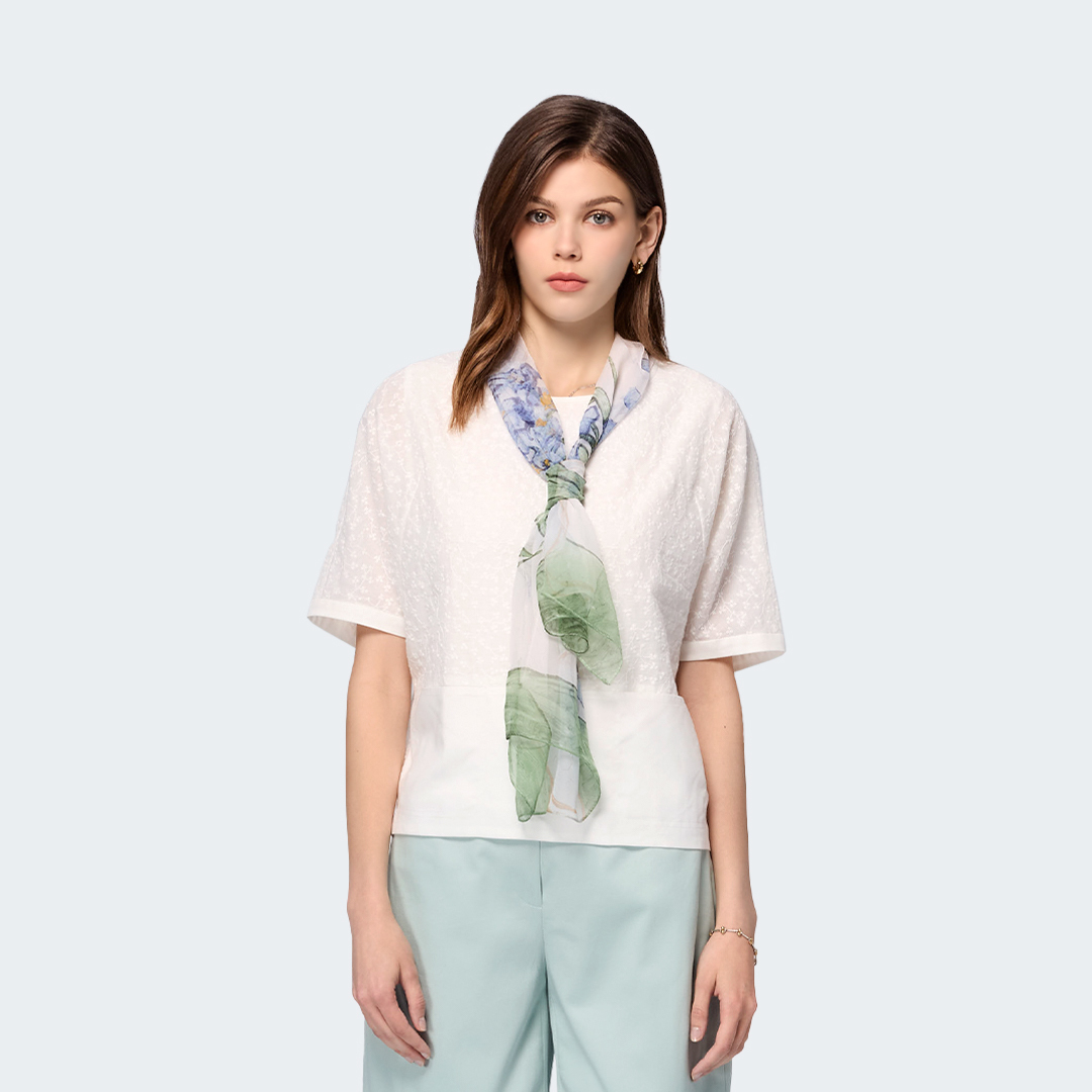 層次異材拼接口袋上衣